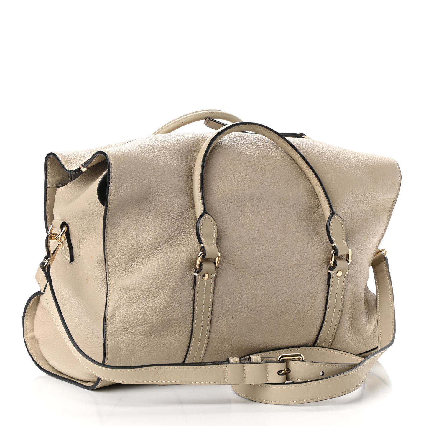 Calfskin Satchel Limestone