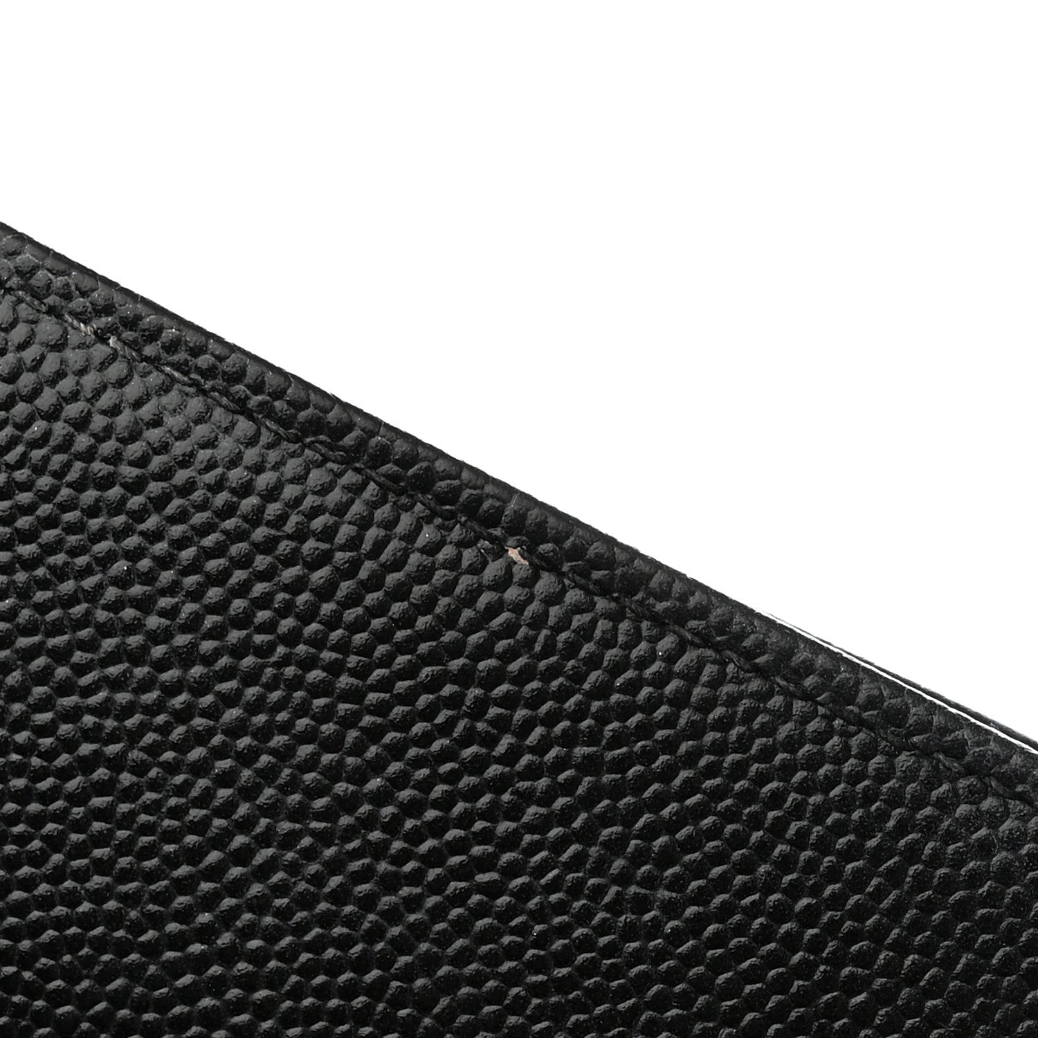 Saint Laurent Grain De Poudre Matelasse Chevron Monogram Chain Wallet Black 14 of 18
