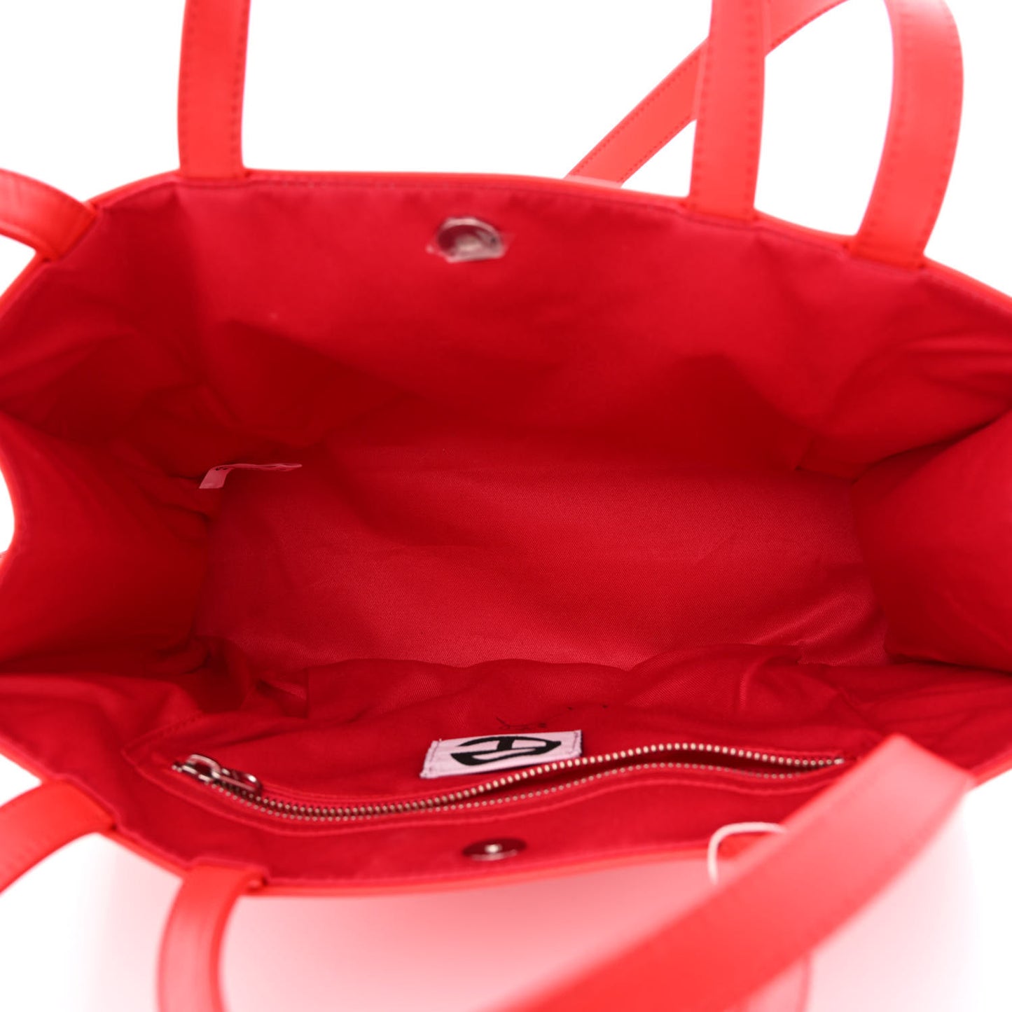 Vegan Leather Medium Shopping Bag Red