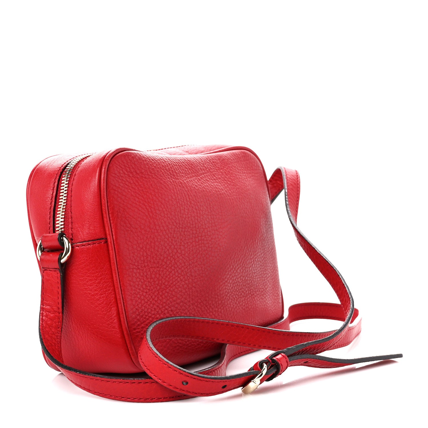 Gucci Pebbled Calfskin Small Soho Disco Bag Tabasco Red 3 of 11