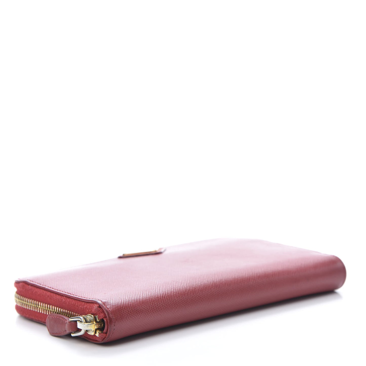 Saffiano Triangle Zip Around Wallet Fuoco