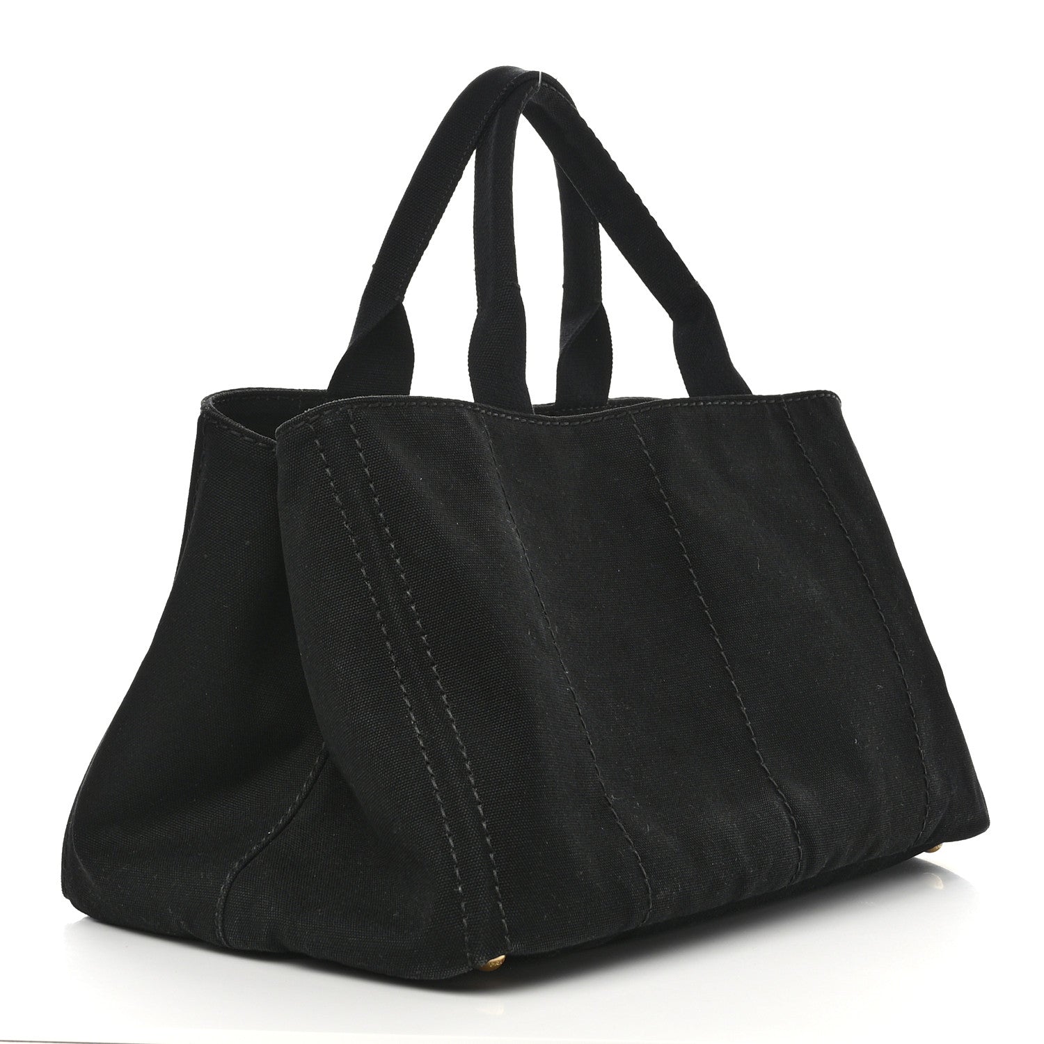Prada Canvas Large Canapa Logo Tote Black 3 of 10