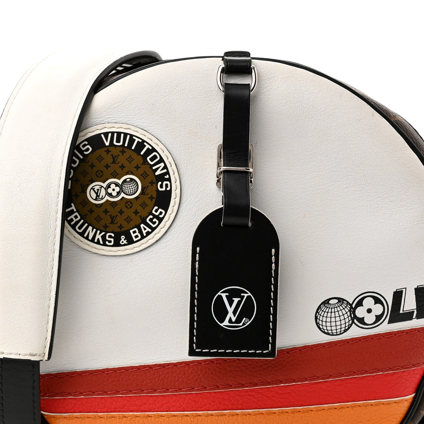 Calfskin Monogram LV Airline Boite Chapeau Souple White