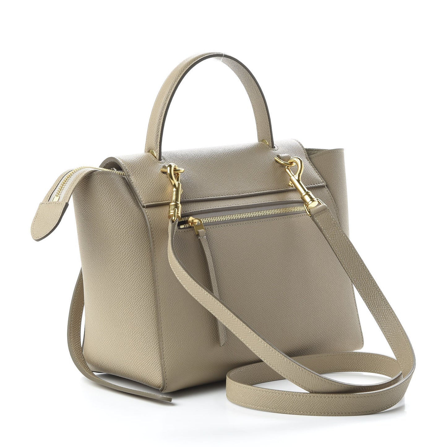 Grained Calfskin Micro Belt Bag Light Taupe