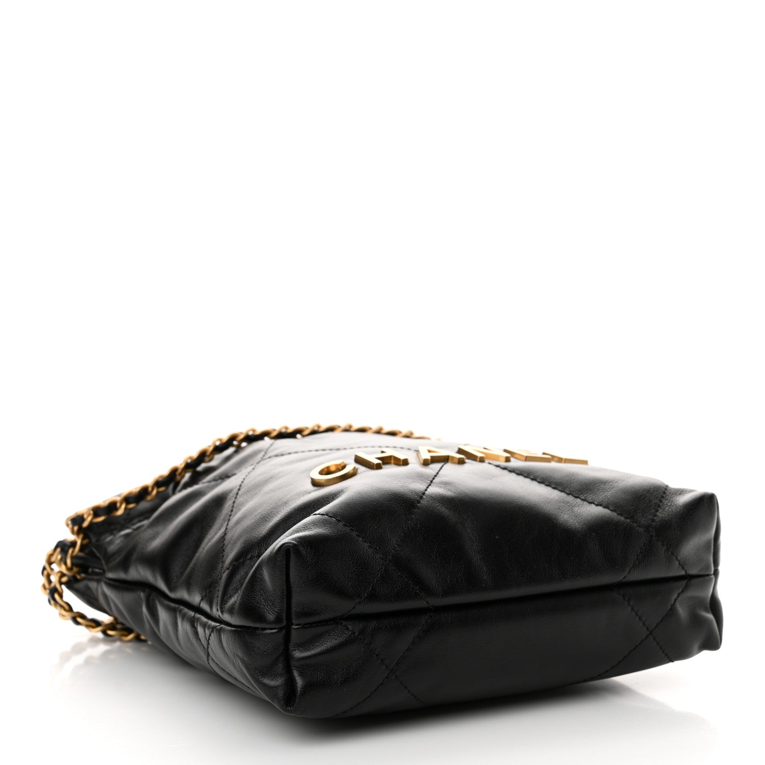 Chanel Shiny Calfskin Quilted Mini Chanel 22 Black 4 of 11