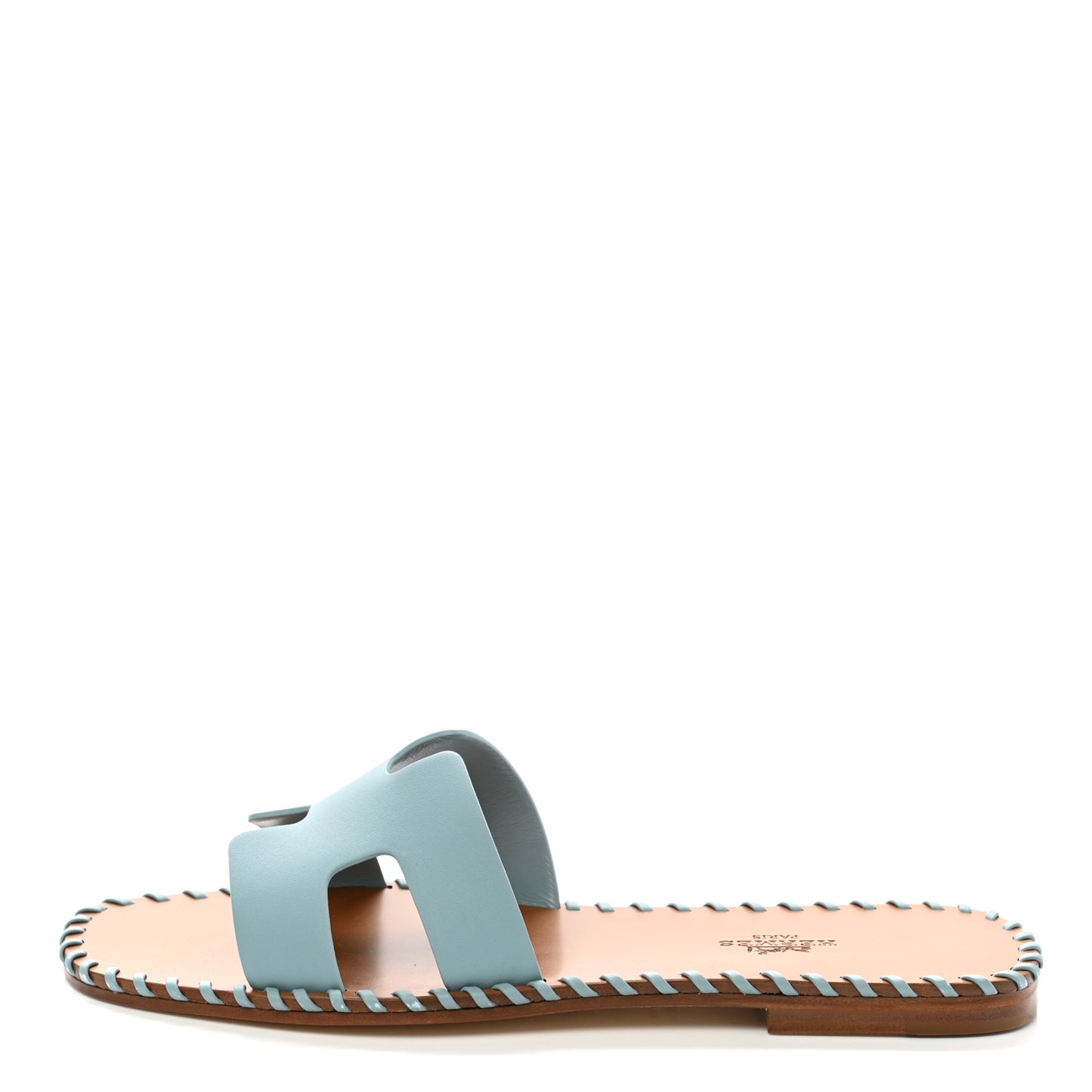 Box Calfskin Braided Oran Sandals 36.5 Vert D'Eau