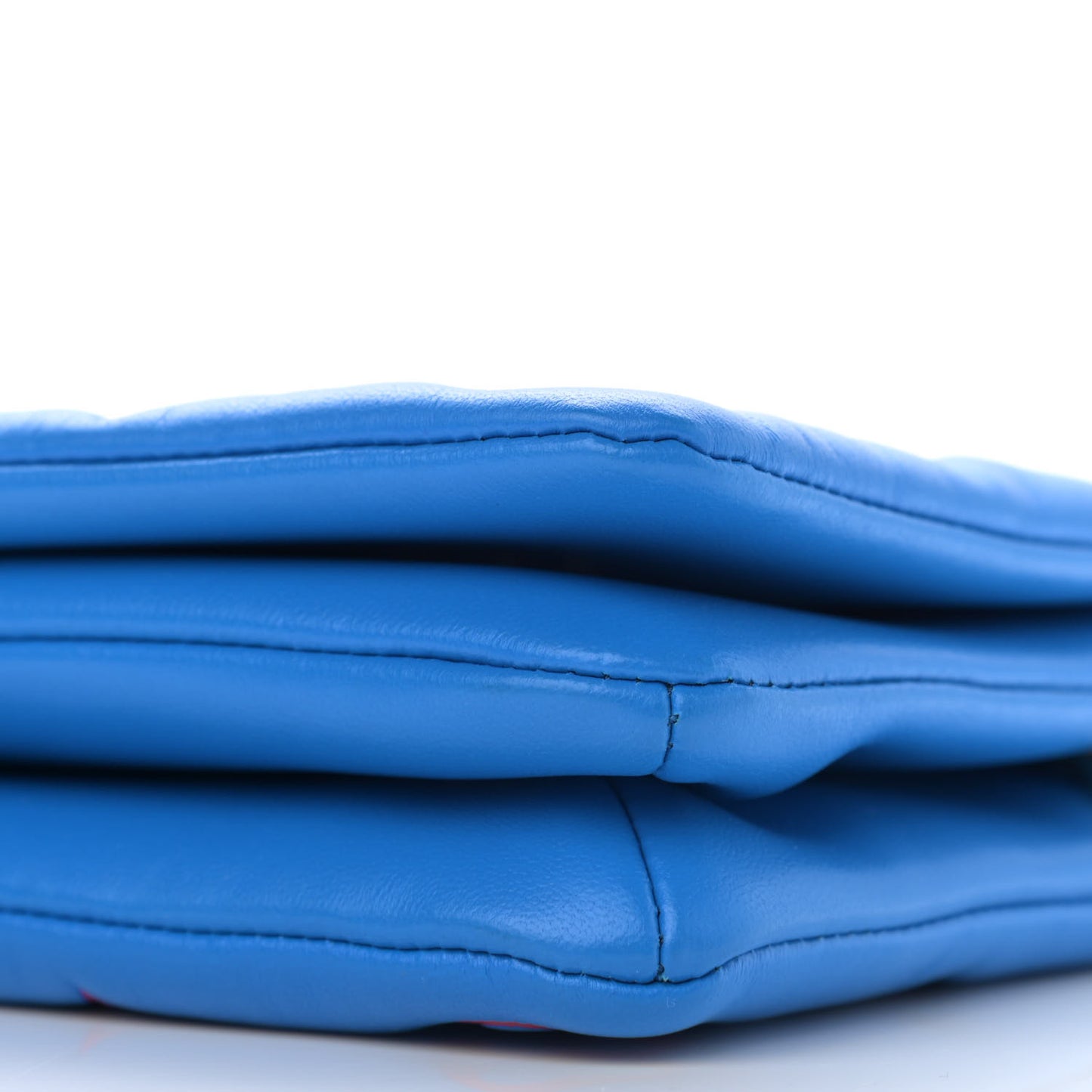 Lambskin Embossed Monogram Vuittamins Pochette Coussin Blue Red