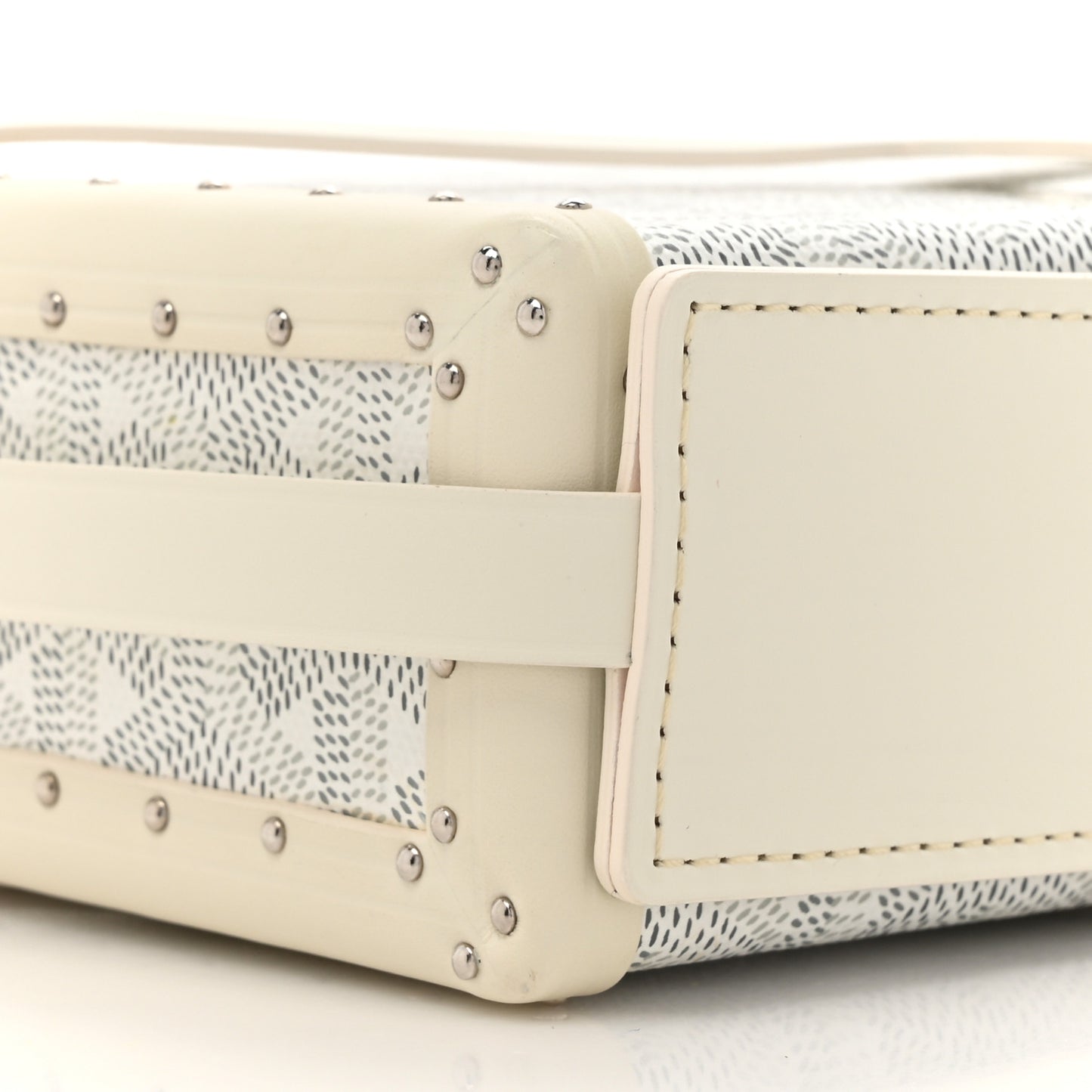 Goyardine Minaudiere Trunk Bag White