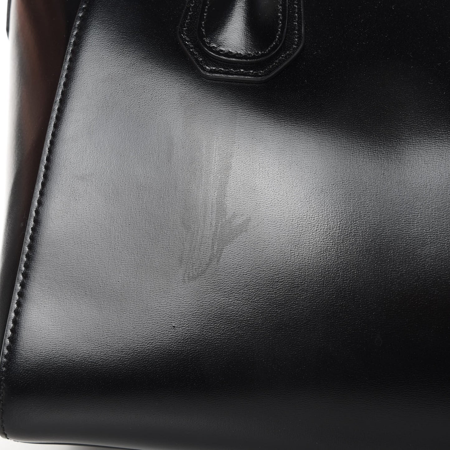 Shiny Lord Calfskin Small Antigona Black
