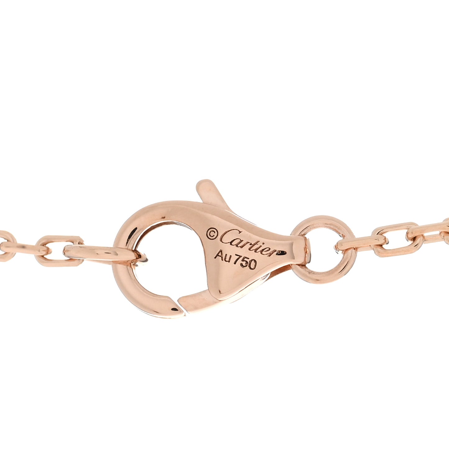 18K Pink Gold Diamond Interlocking LOVE Paved Necklace
