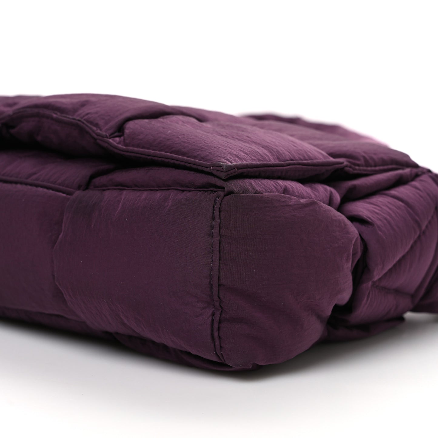Nylon Intrecciato Padded Tech Cassette Bag Purple