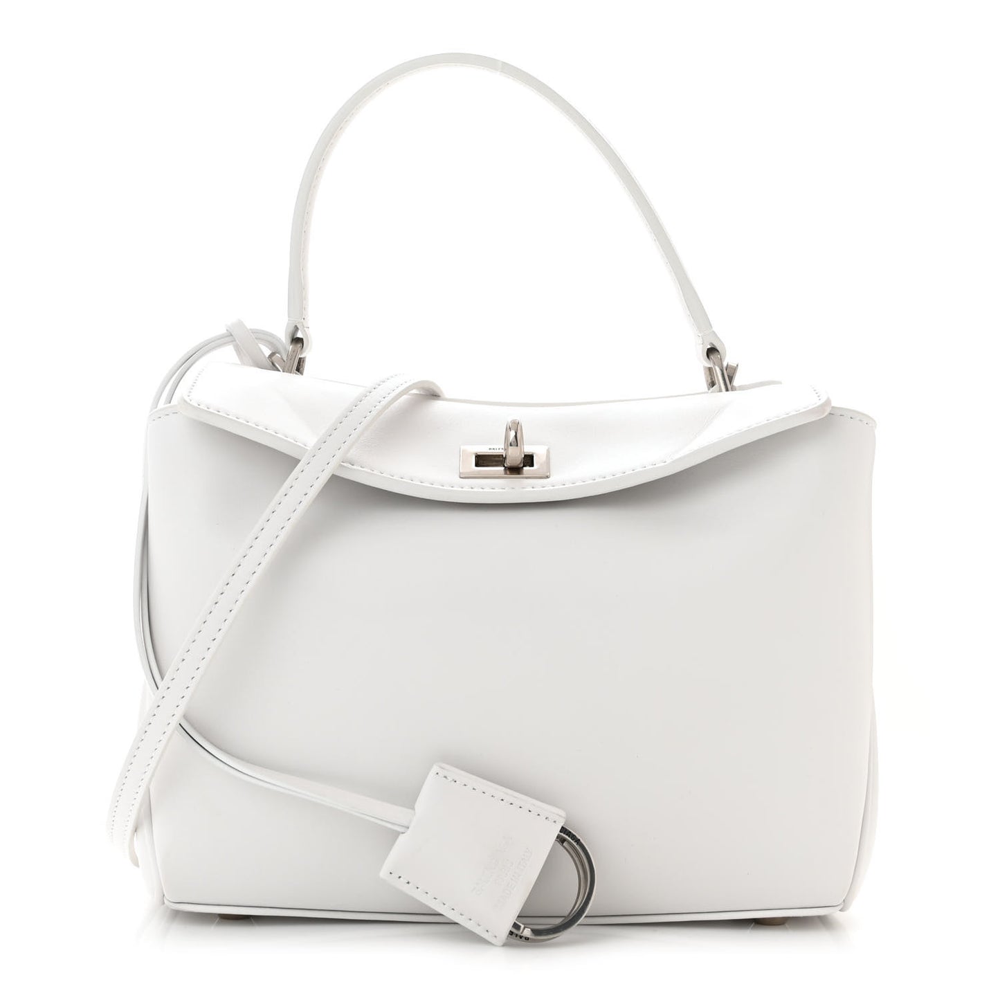 Natural Smooth Calfskin Mini Rodeo Top Handle Handbag Optic White