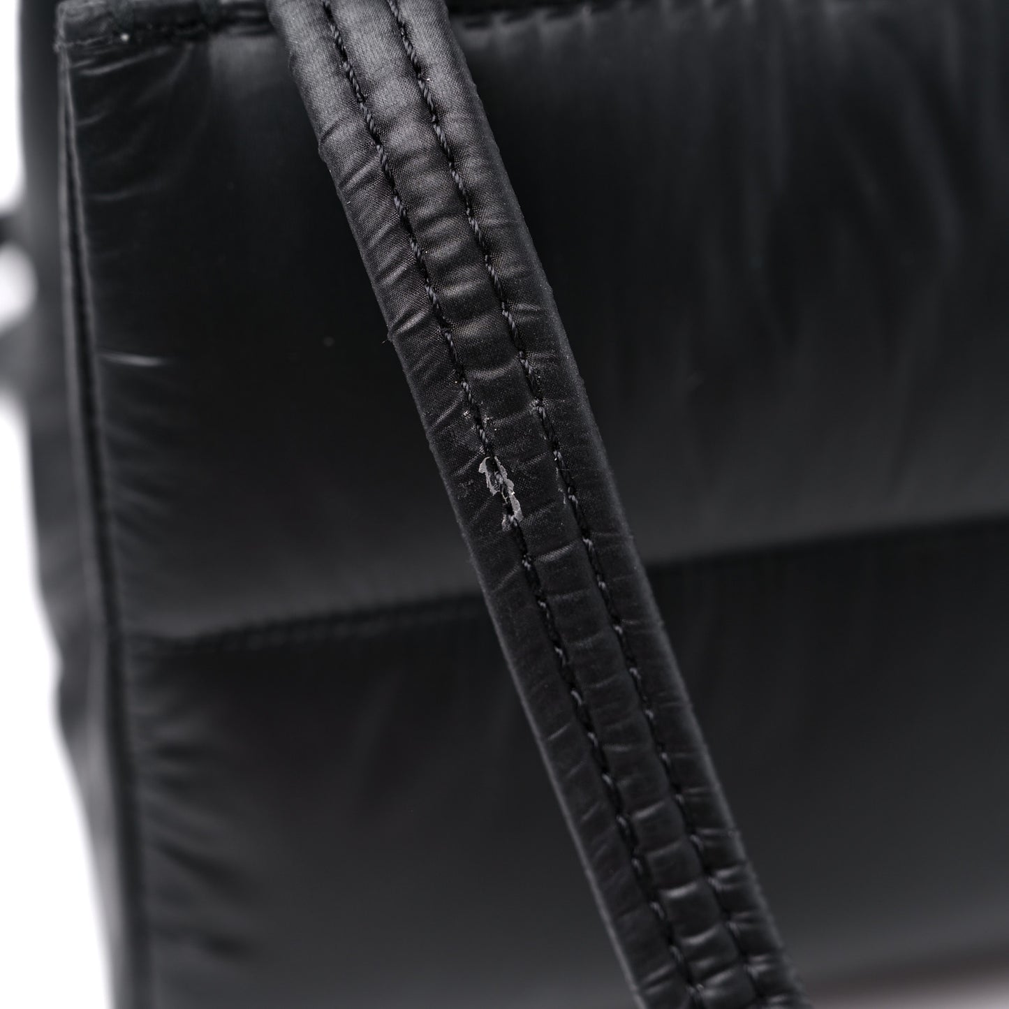 Nylon Small Puff Shopping Bag Black