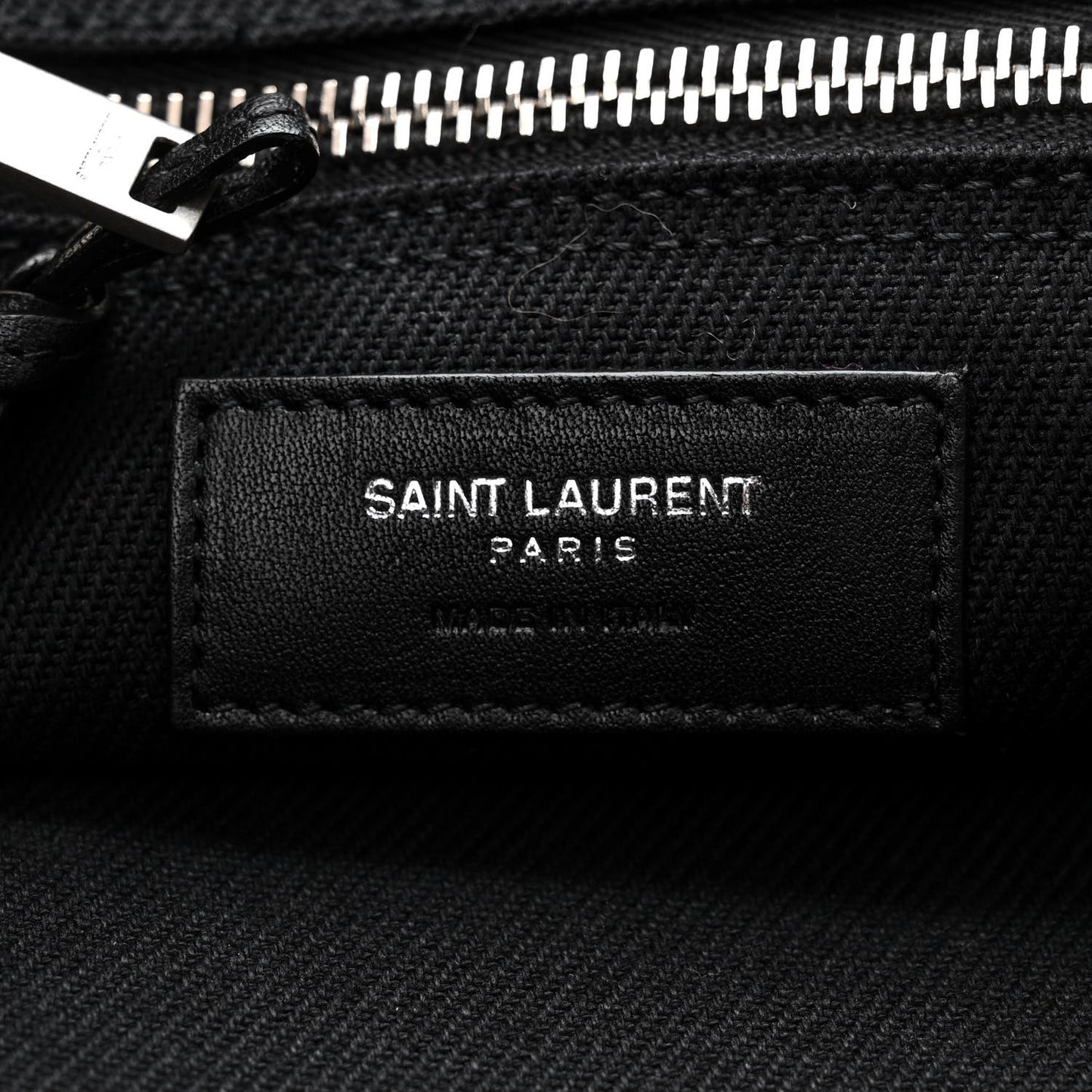 Linen Calfskin Rive Gauche Tote Black