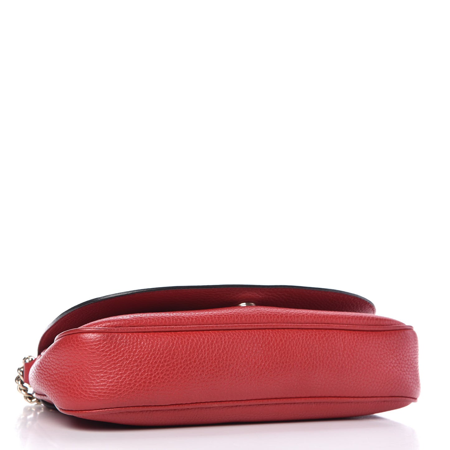 Pebbled Calfskin Medium Soho Flap Crossbody Red