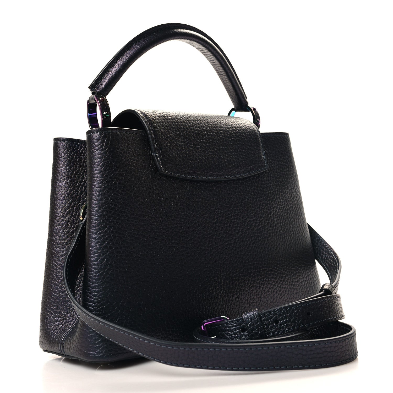 Louis Vuitton Taurillon Capucines BB Scarabeo Iridescent Black 3 of 9