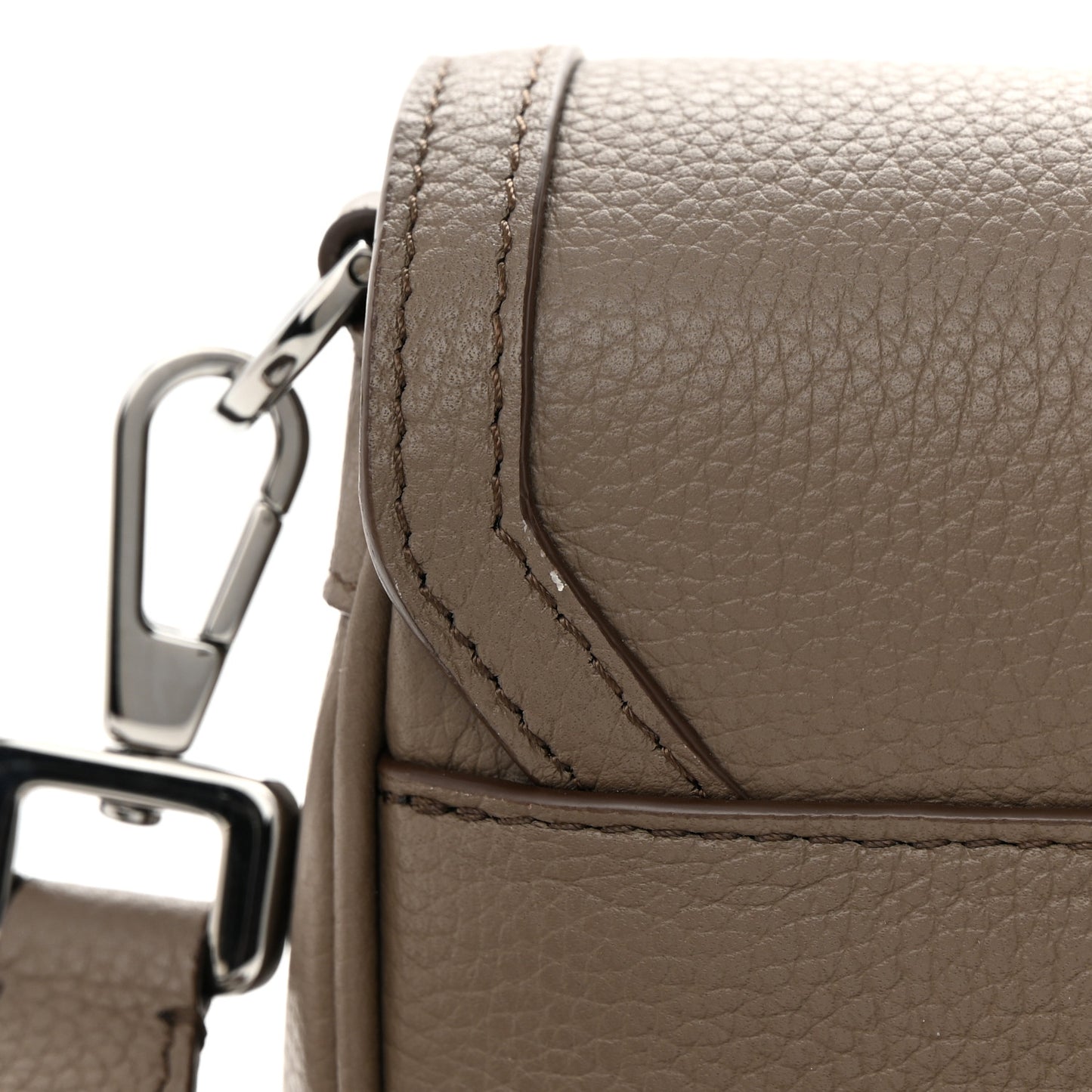 Grained Calfskin Mini Hit The Road Bag Brown