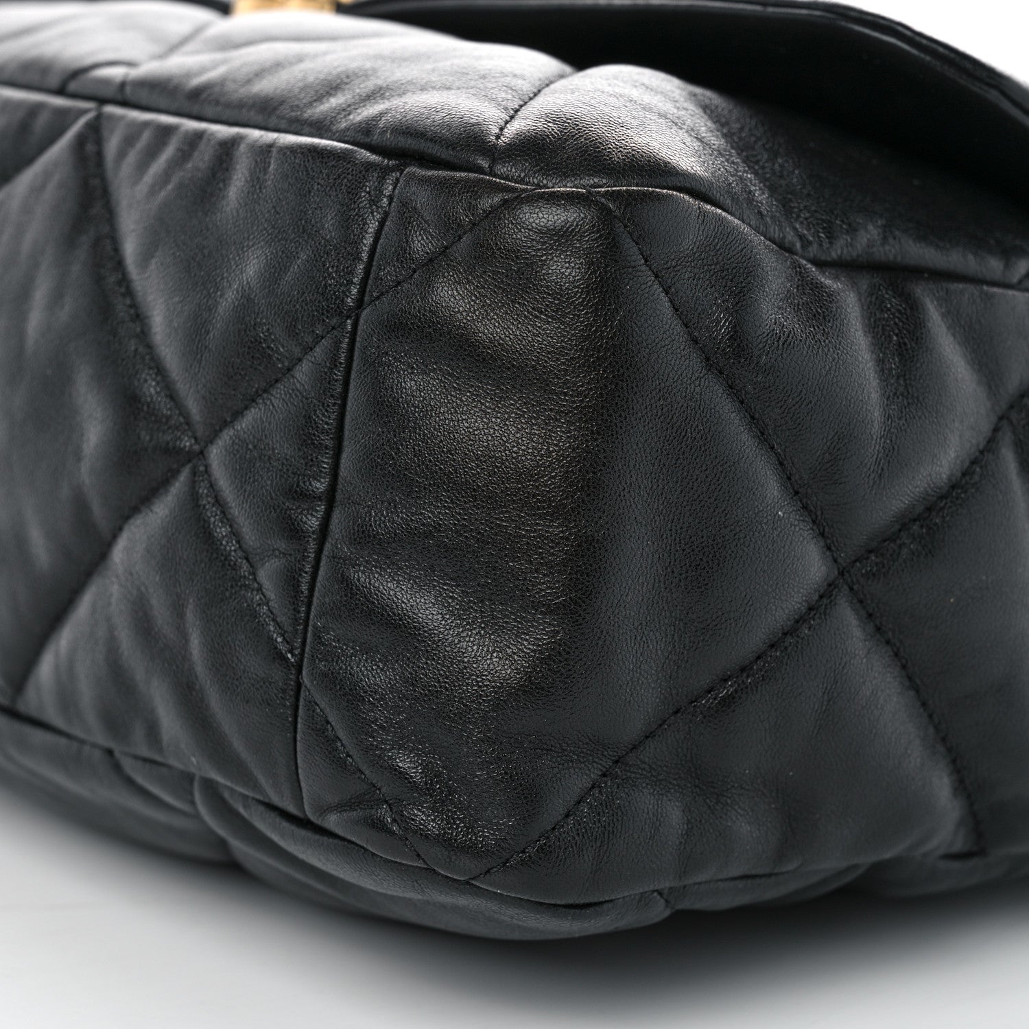 Chanel Lambskin Quilted Maxi Chanel 19 Flap Black 10 of 11
