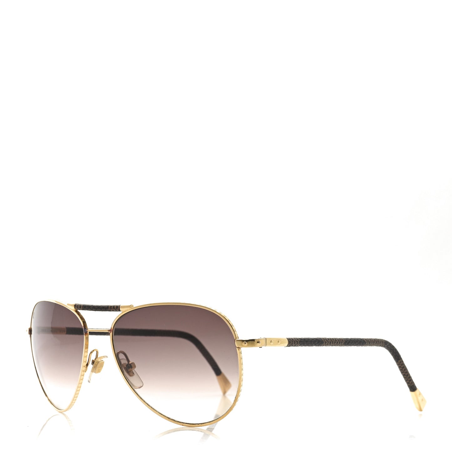Damier Ebene Conspiration Pilote Aviator Sunglasses Z0202U Gold