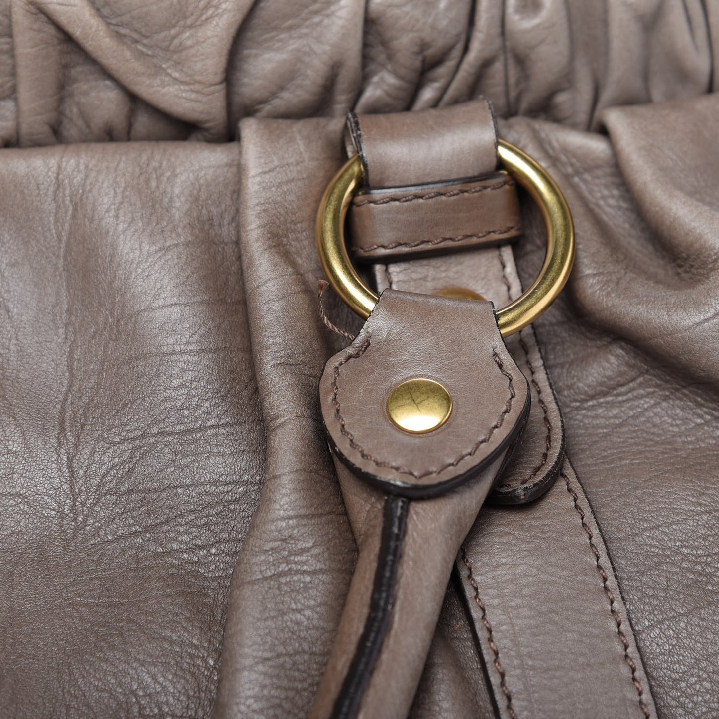 Vitello Lux Gathered Tote Juta