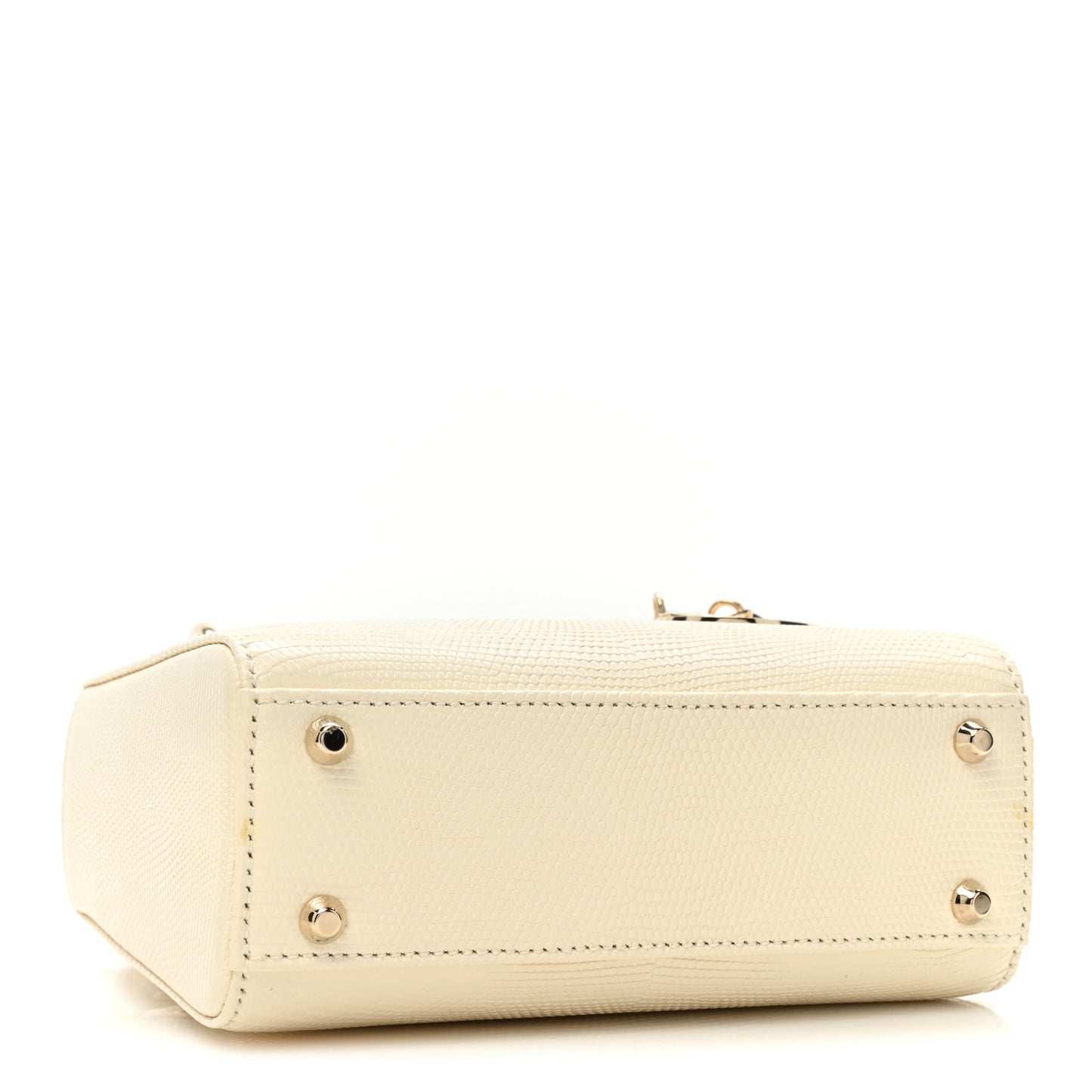 Lizard Mini Lady Dior White