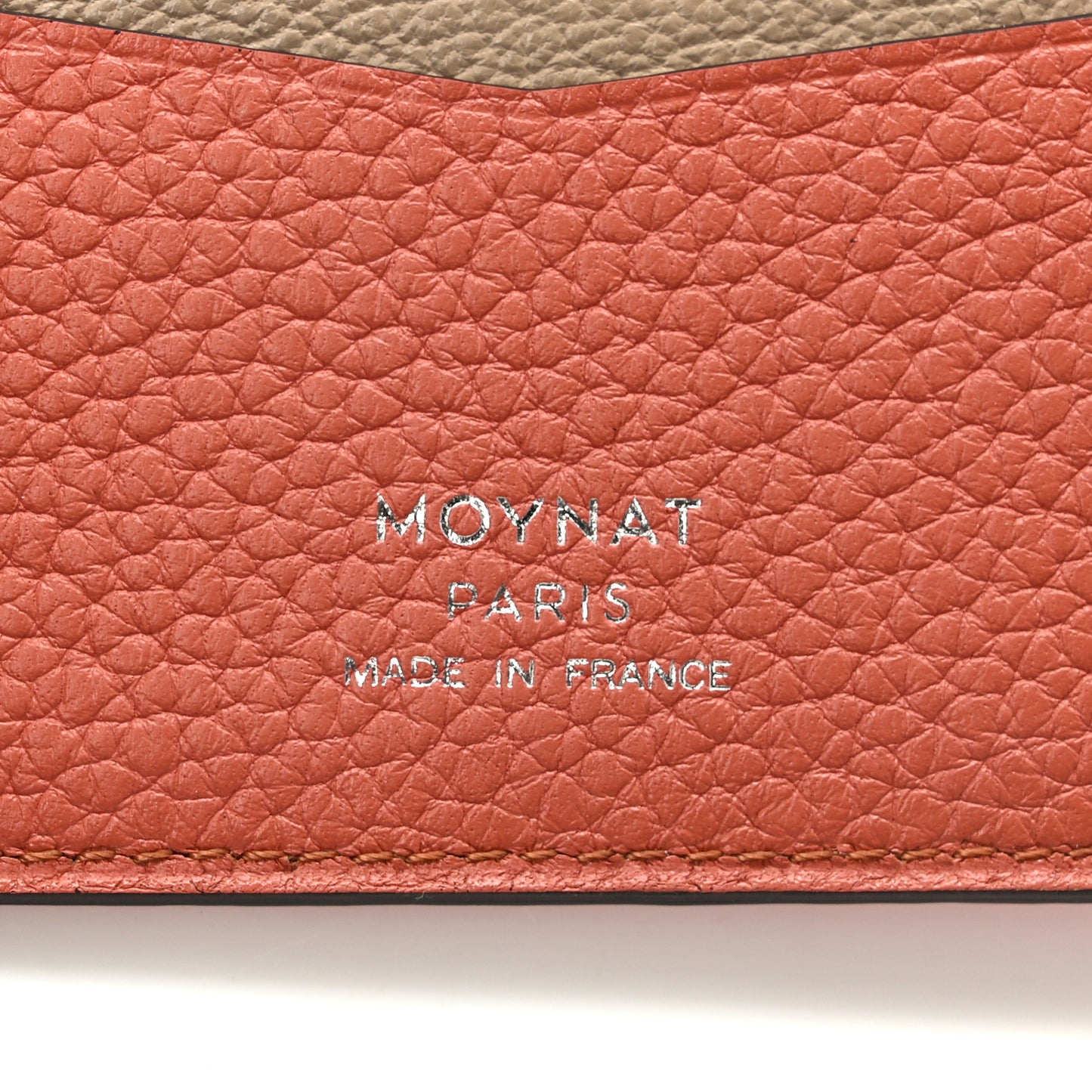 Taurillon Animal Print Passport Holder Orange