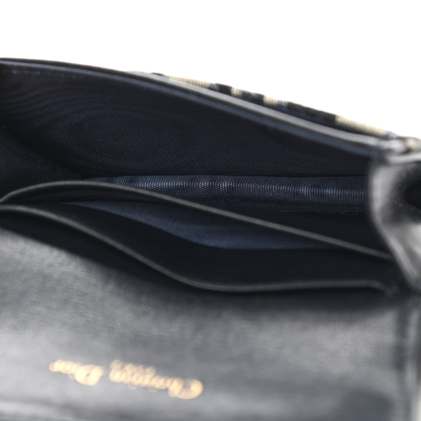 Oblique Saddle Card Holder Blue