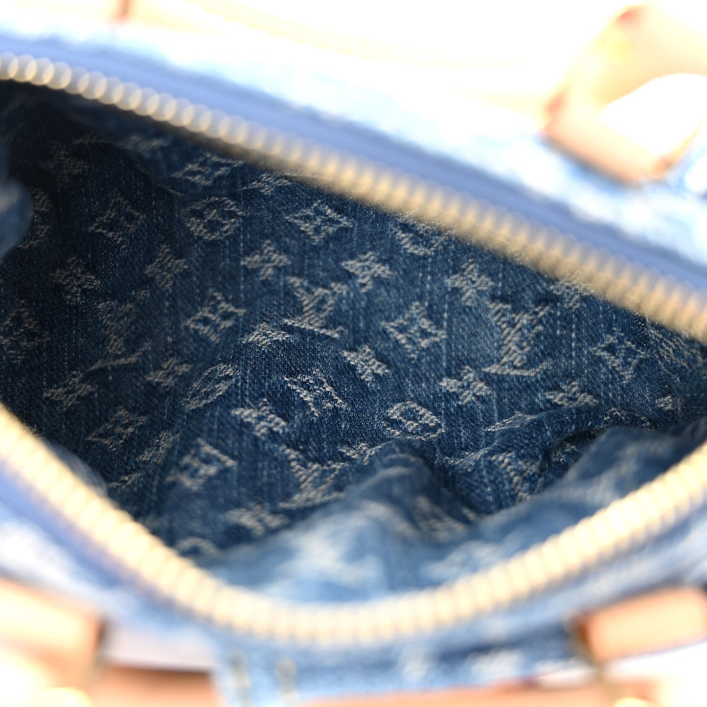 Monogram Denim Nano Speedy Blue