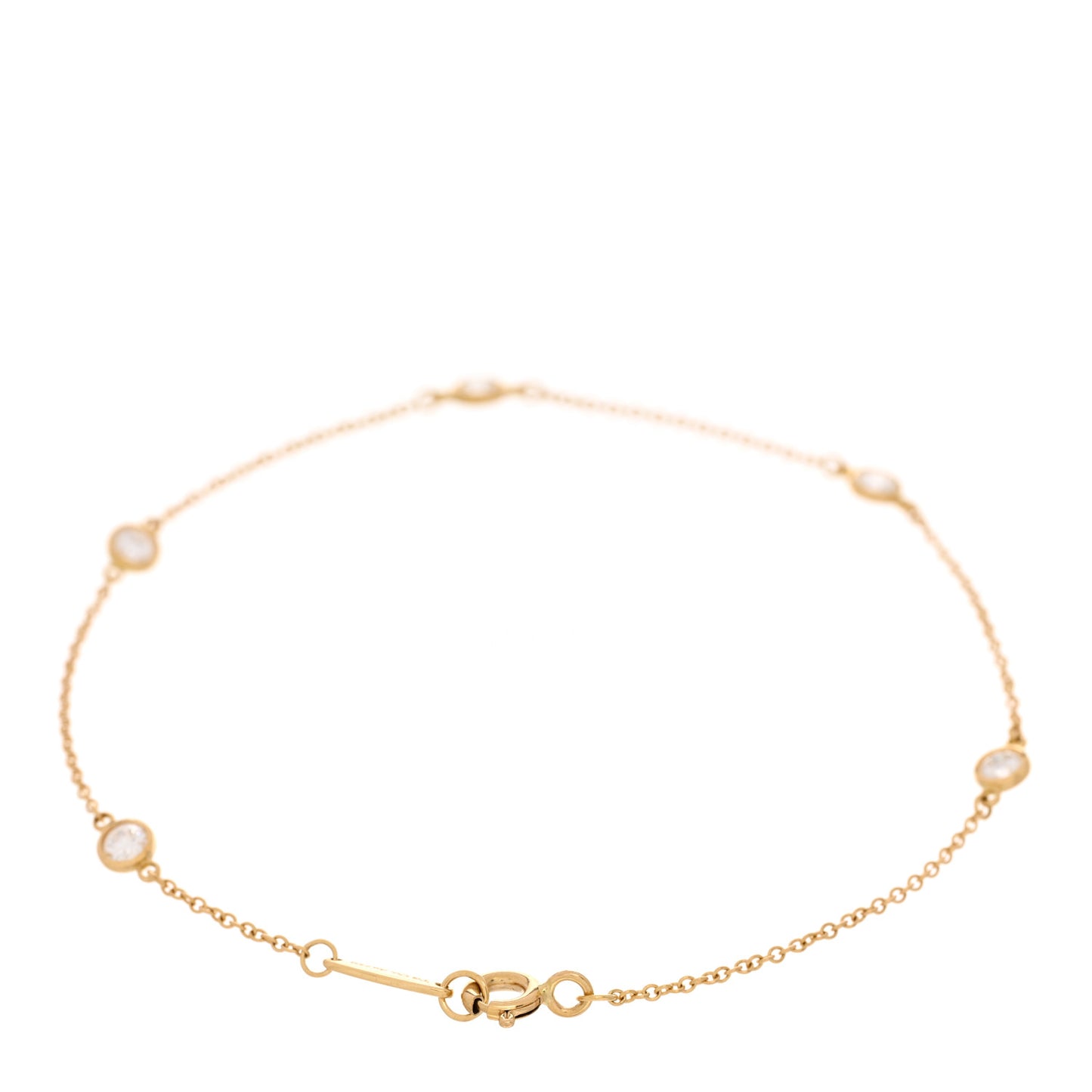 18K Yellow Gold Diamond .32ctw Elsa Peretti Diamonds by the Yard Station Bracelet