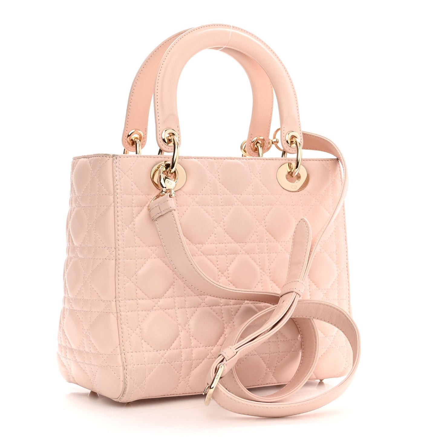 Lambskin Cannage Medium Lady Dior Light Pink