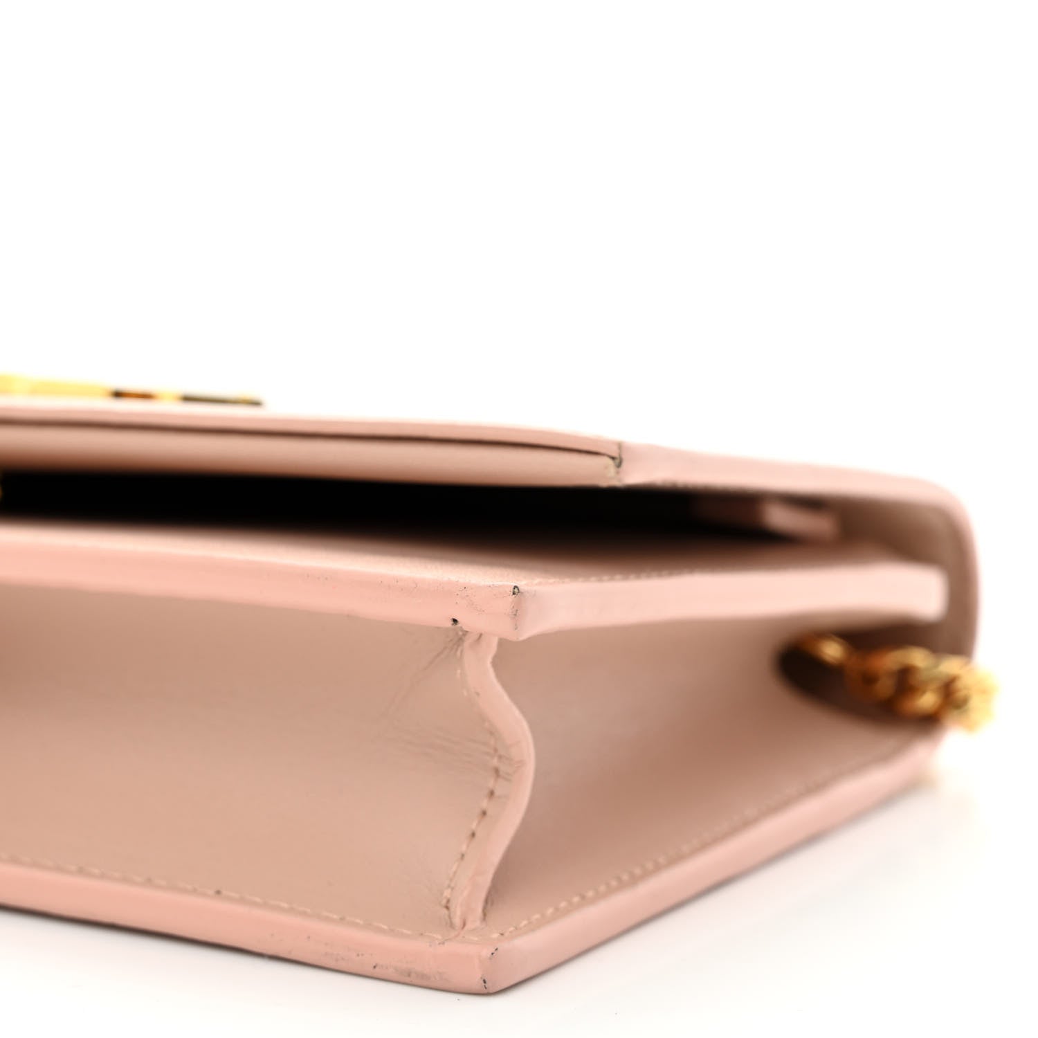 Saint Laurent Grain De Poudre Classic Monogram Kate Tassel Chain Wallet Pale Blush 10 of 12