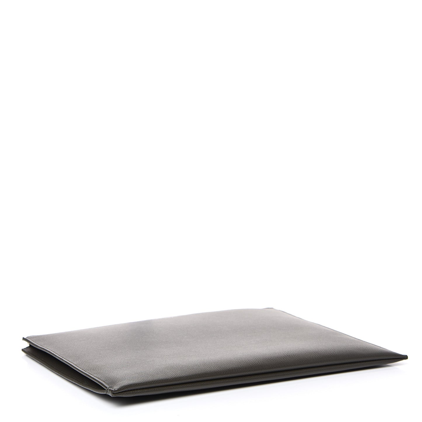 Matte Grain De Poudre Zipped Document Holder Khaki