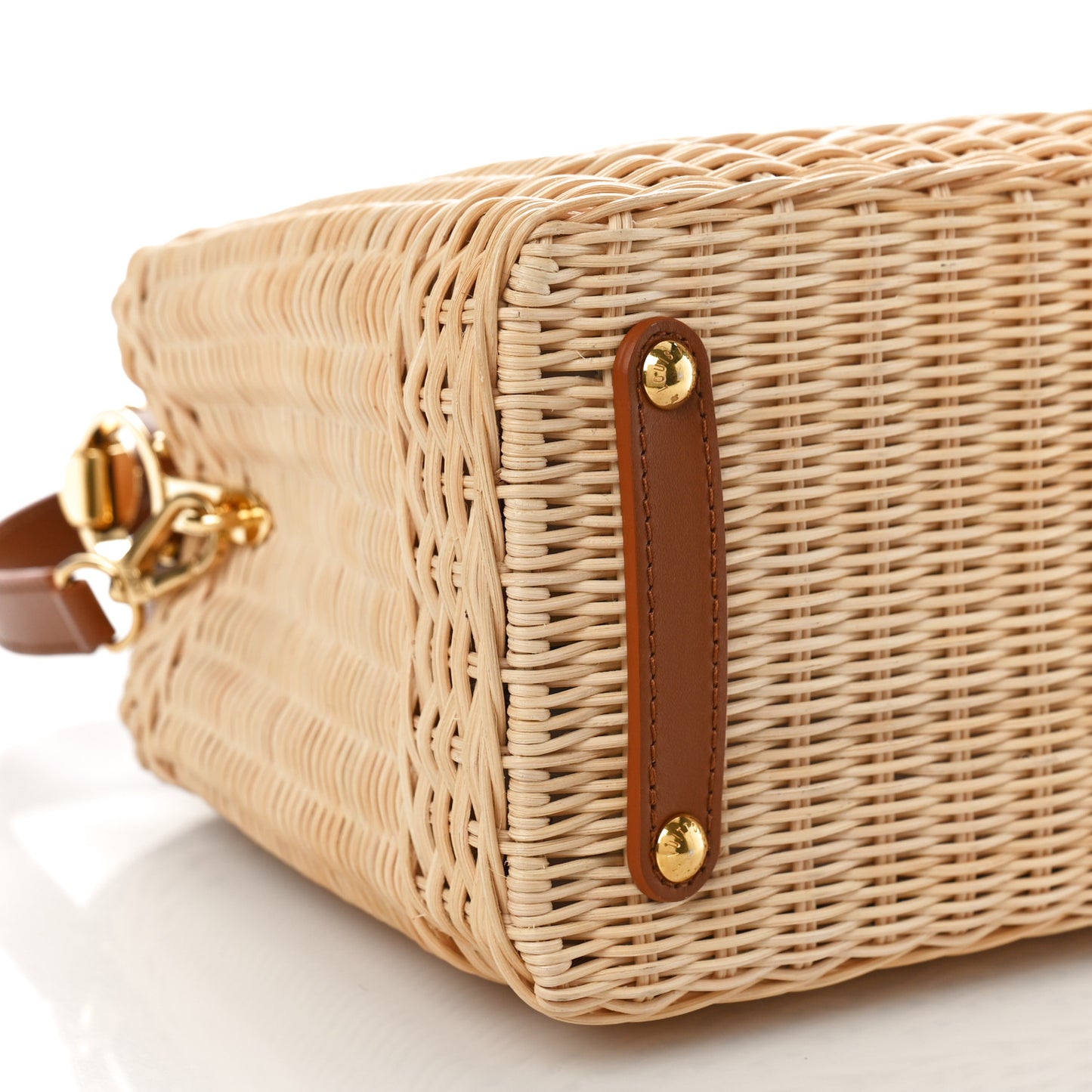 Rattan Calfskin Capucines BB Tan