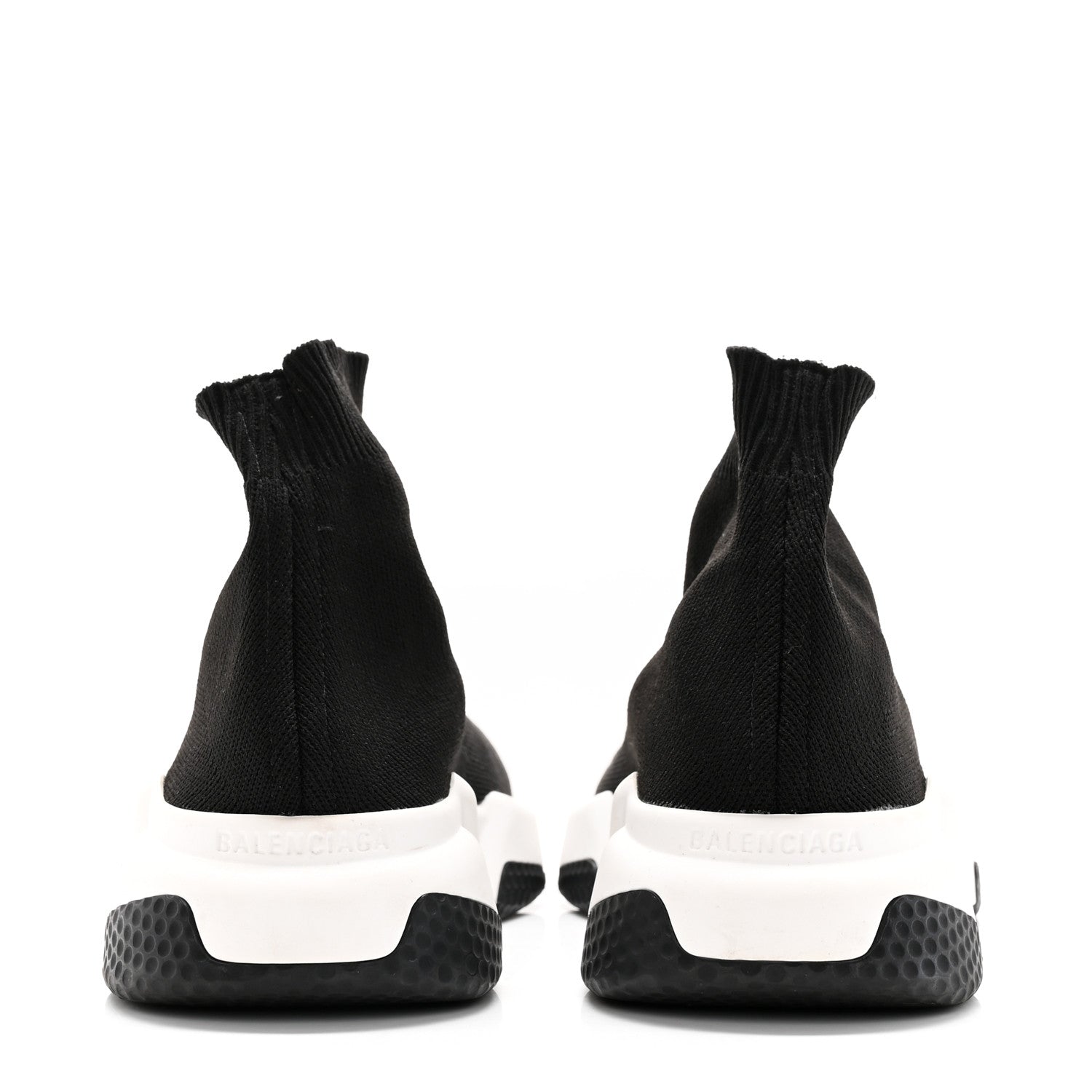 Balenciaga Neoprene Knit Womens Speed Sneakers 37 Black White 5 of 15