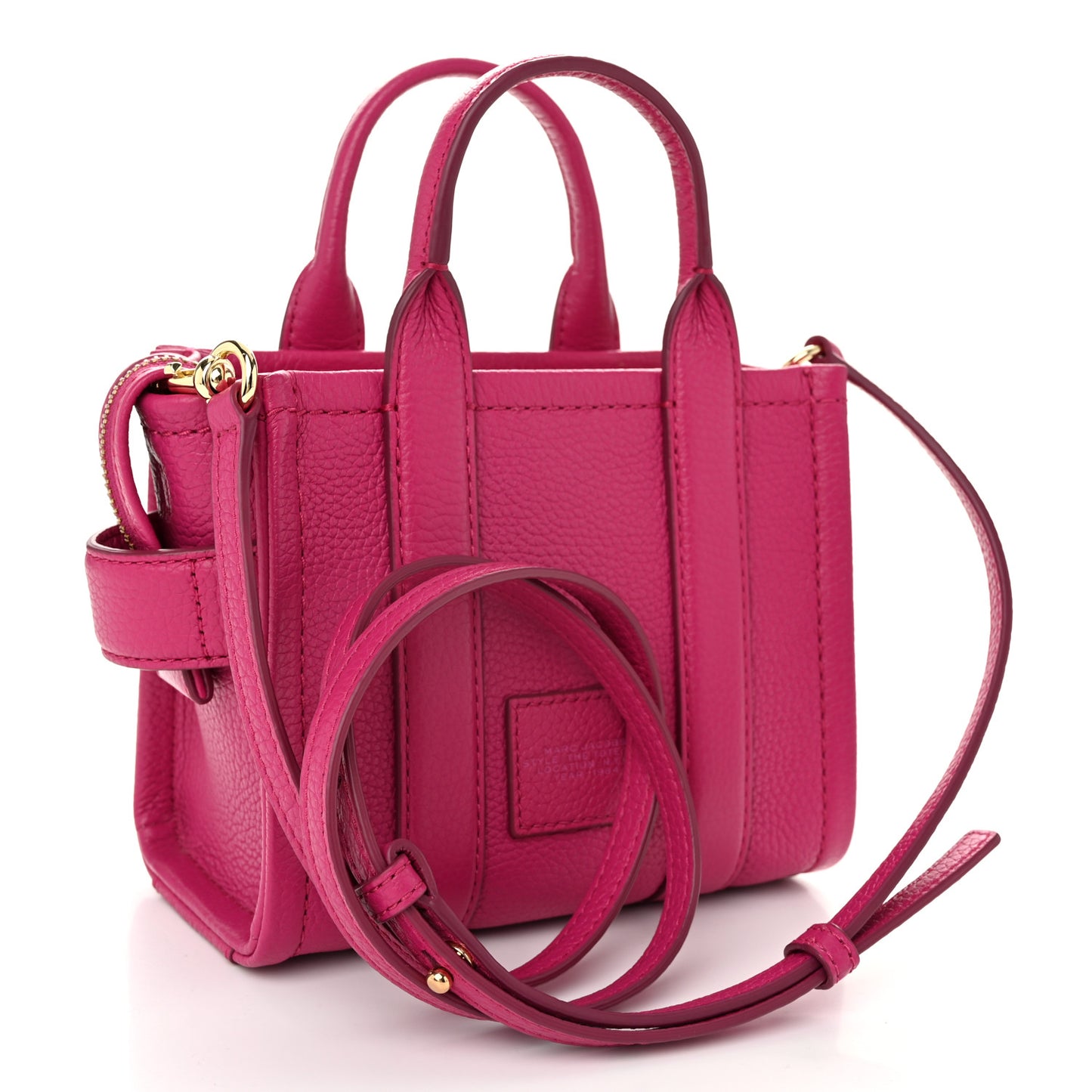 Grained Calfskin Mini The Tote Bag Lipstick Pink
