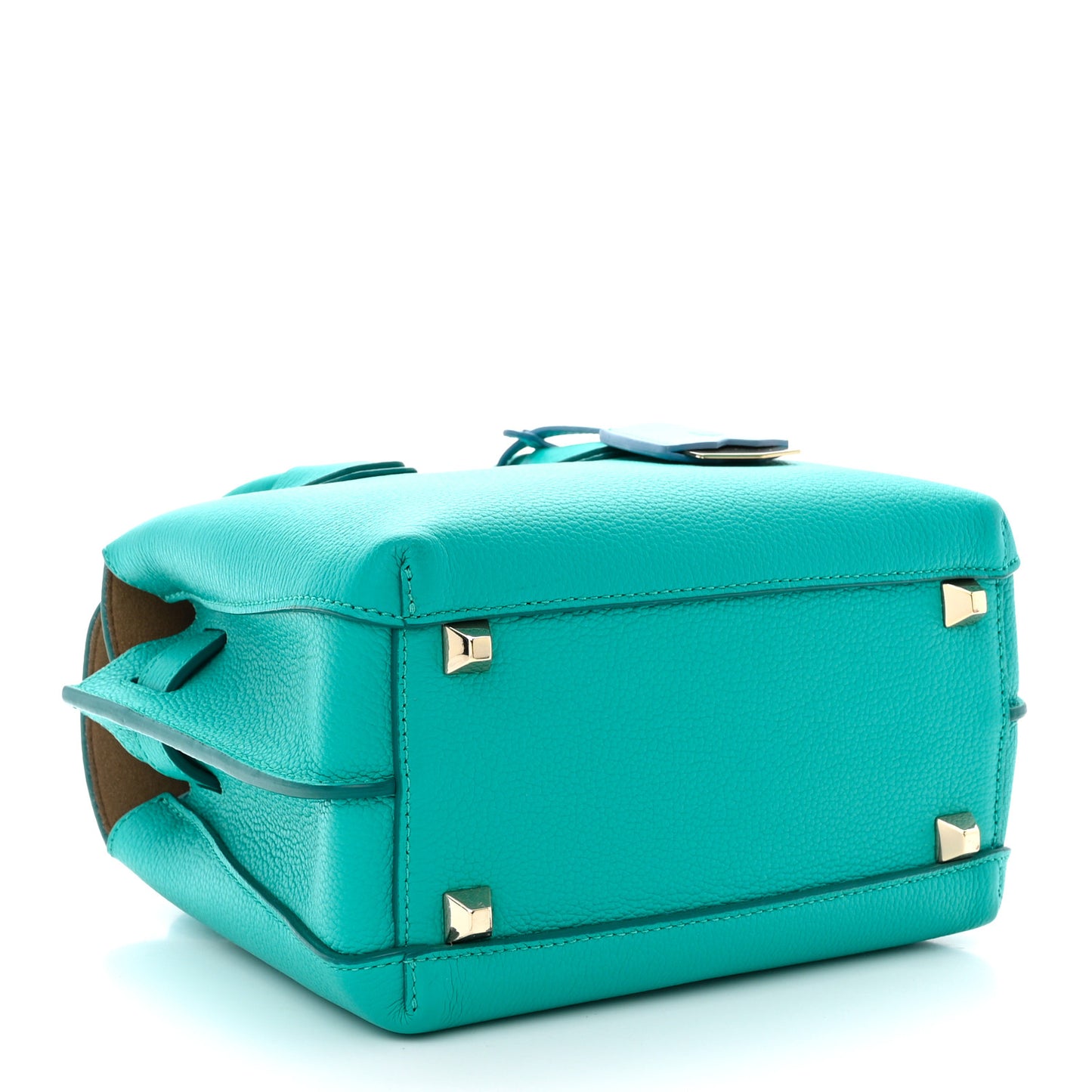 Grained Calfskin Mini Milla Tote Oasis Green