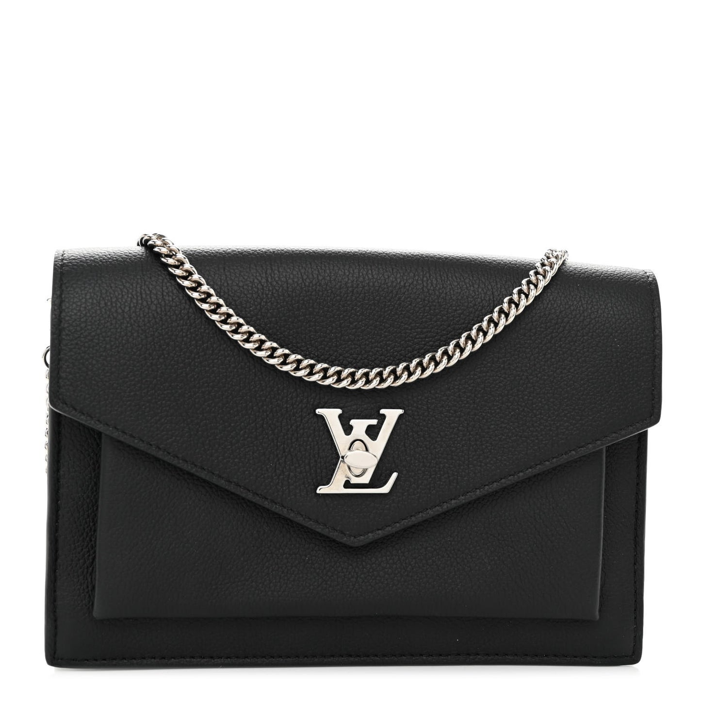 Soft Calfskin My Lockme Chain Pochette Black