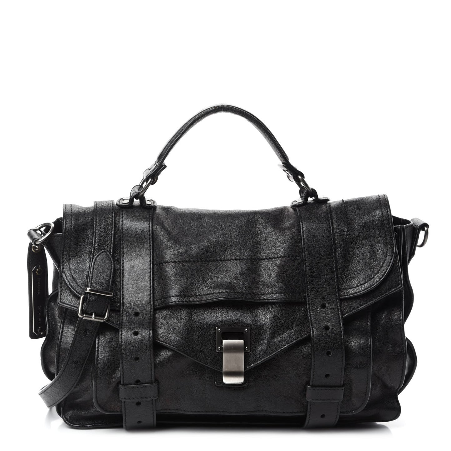 Lambskin Medium PS1 Satchel Black