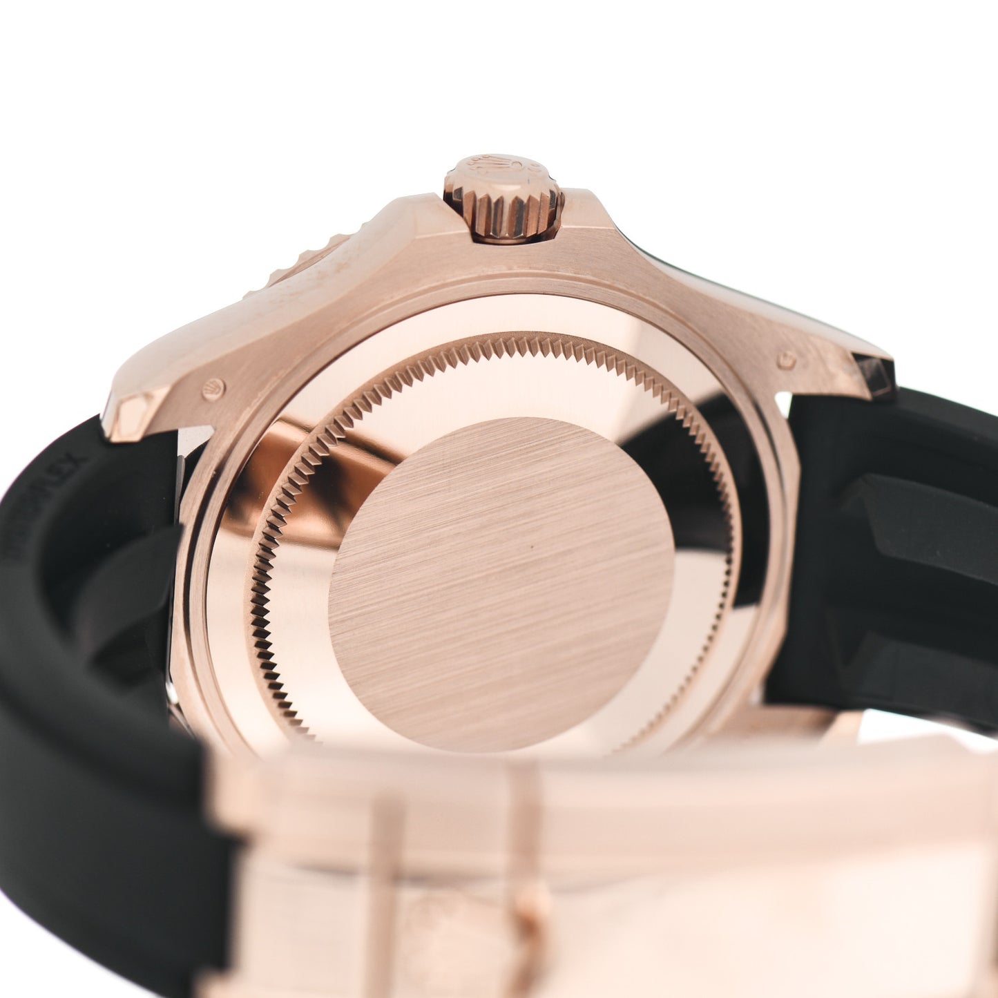 18K Everose Gold Oysterflex 37mm Yacht-Master Watch Black 268655