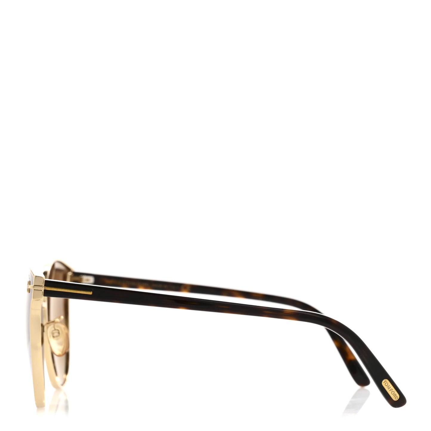 Metal Cat Eye Sunglasses TF718-K Gold Tortoise