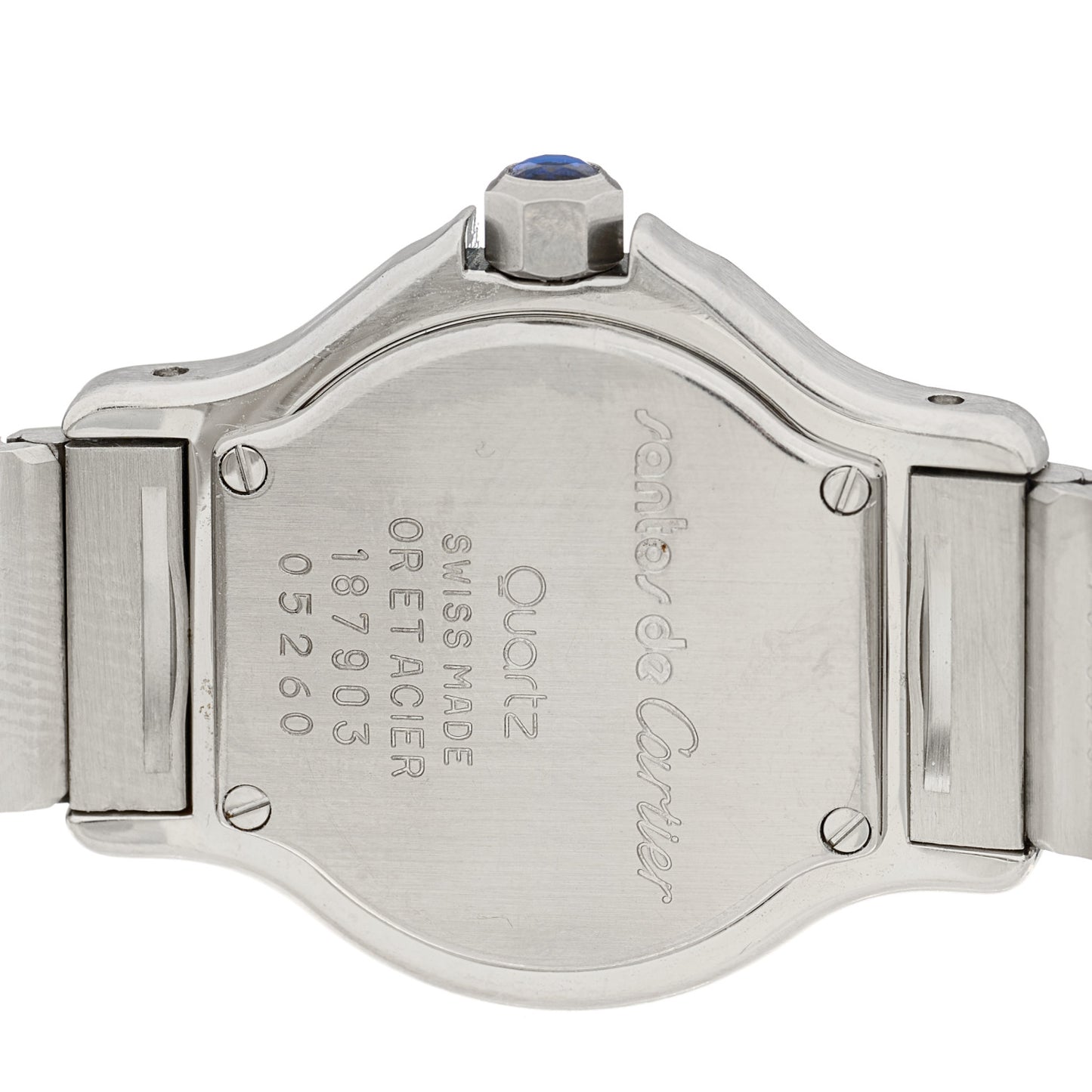 Stainless Steel 18K Yellow Gold 25mm Santos Octagon Quartz Watch