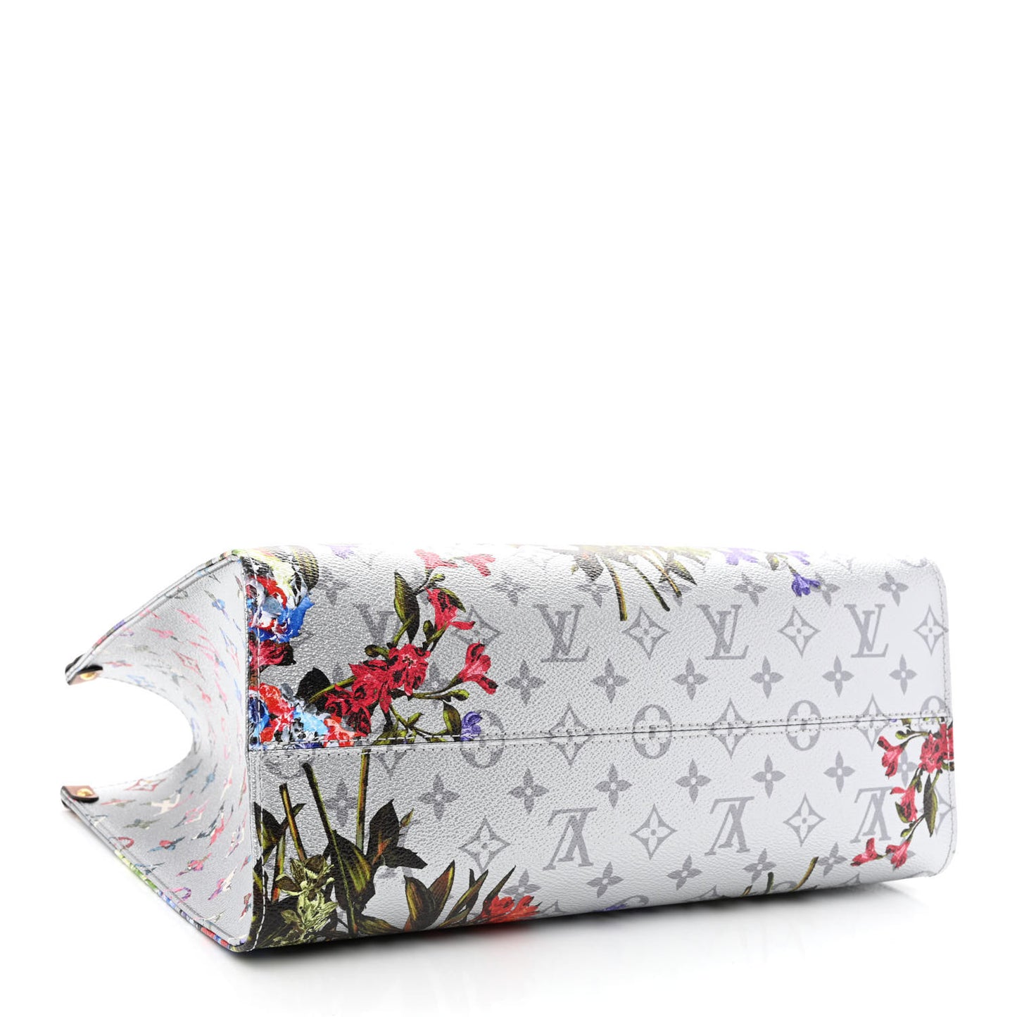 Metallic Monogram LV Garden OnTheGo MM Silver
