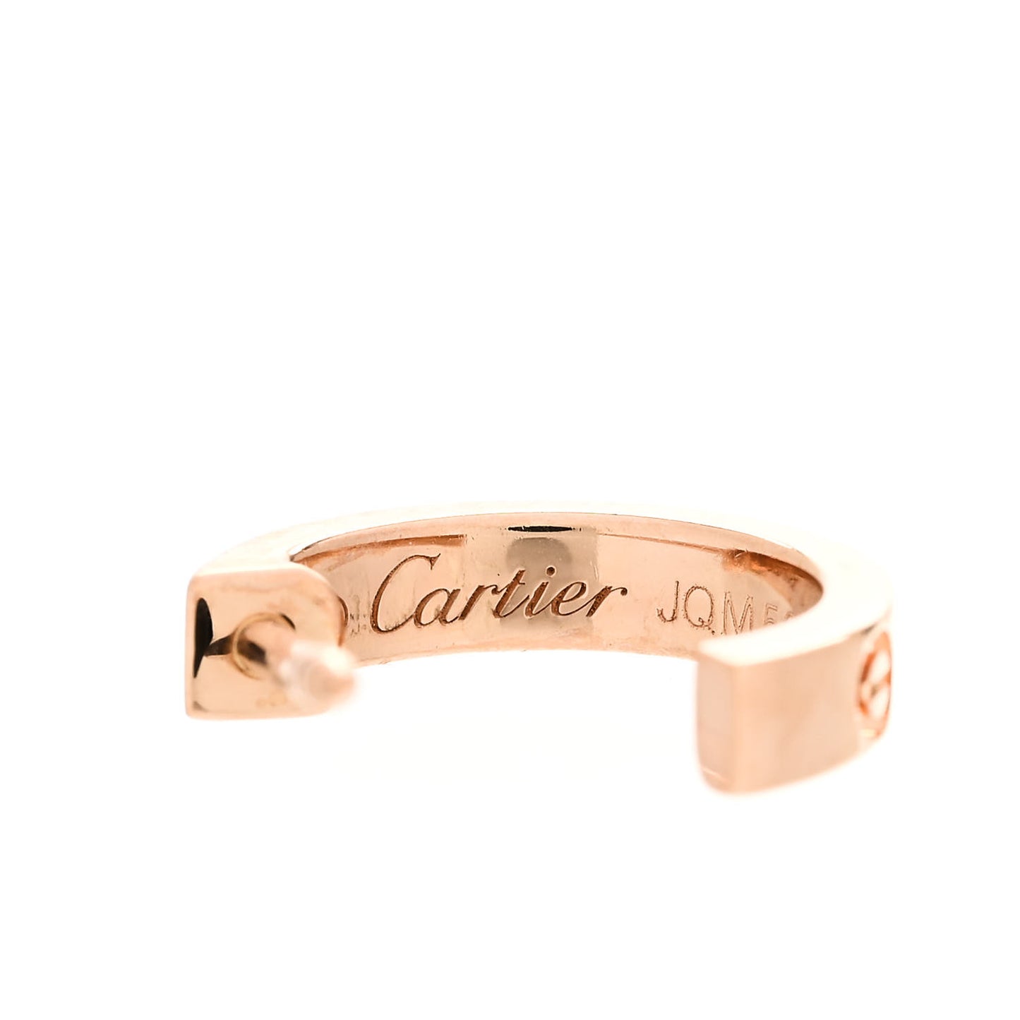 18K Pink Gold Small LOVE Hoop Earrings