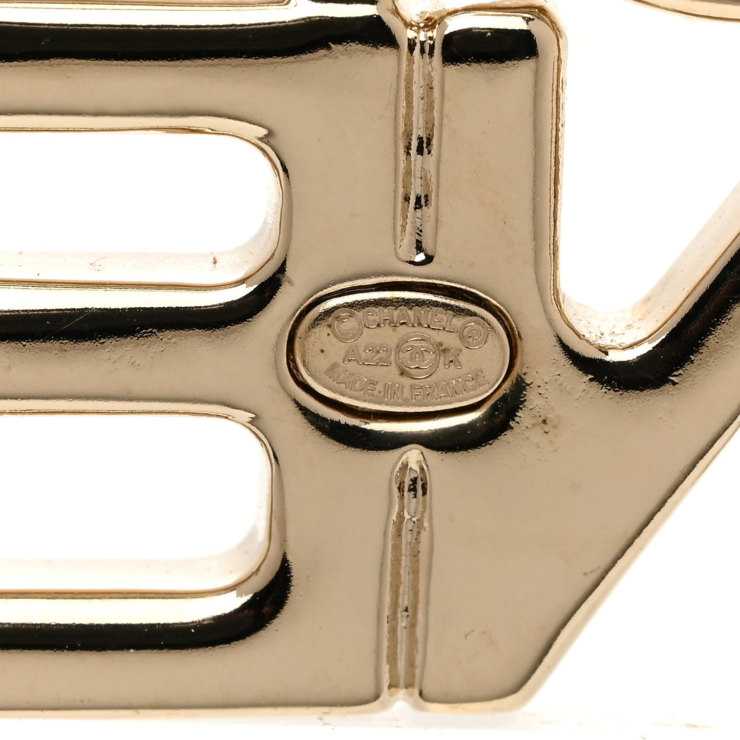 Pearl Cha Nel CC Logo Brooch