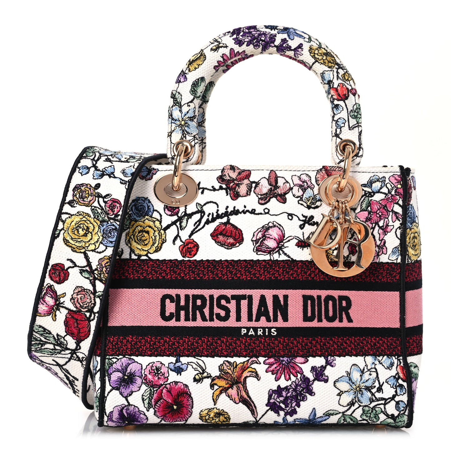 Canvas Florilegio Embroidered Medium Lady D-Lite White Multicolor