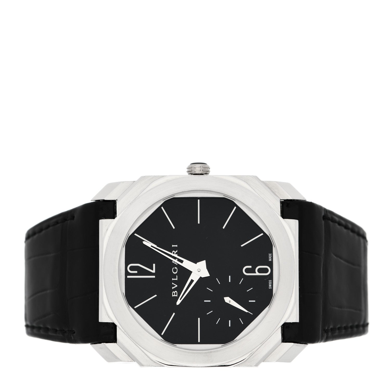 Bulgari Platinum Alligator 42mm Octo Finissimo Extra Thin Automatic Watch 2 of 5