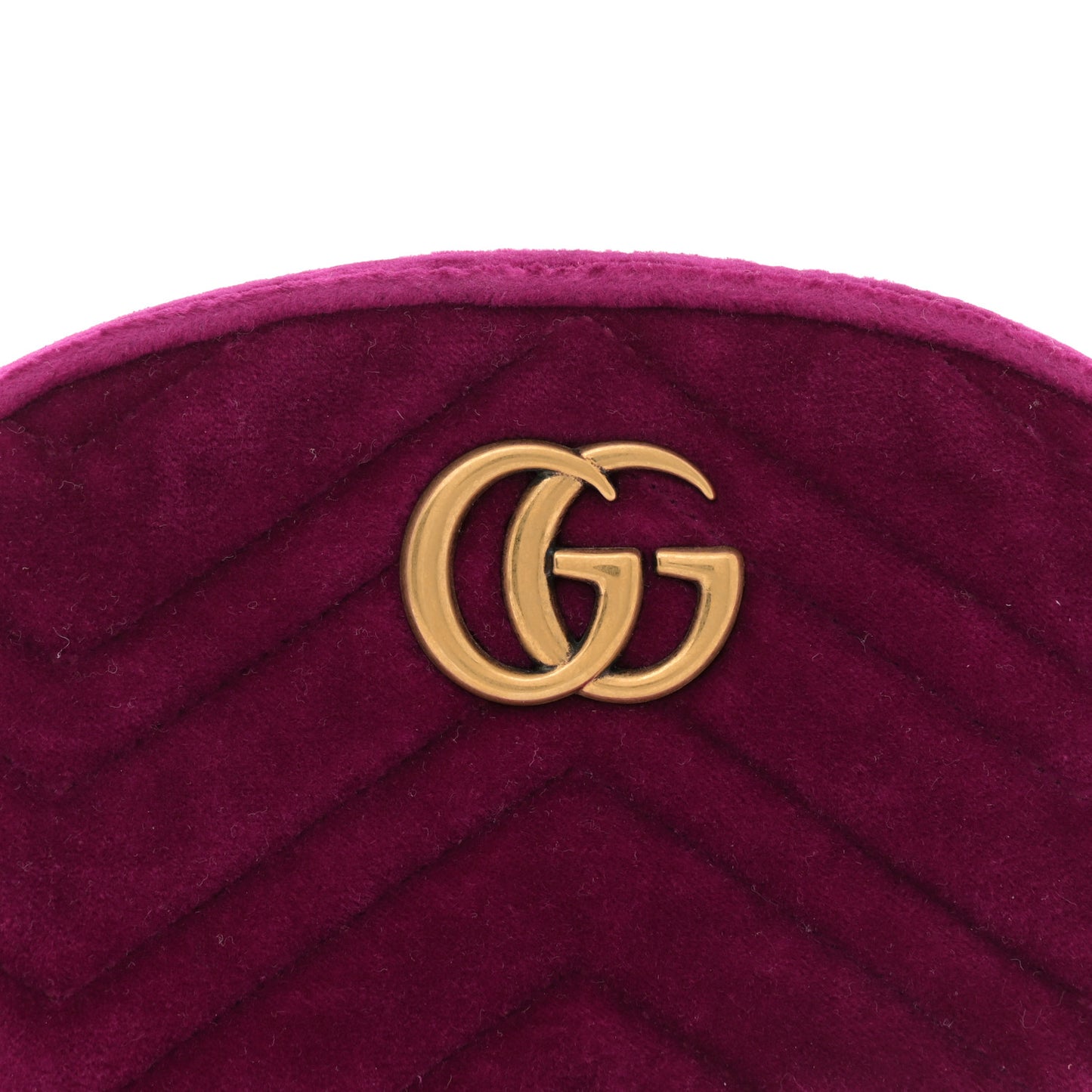 Velvet Matelasse GG Marmont Belt Bag 85 34 Fuchsia Violet Cyclamen