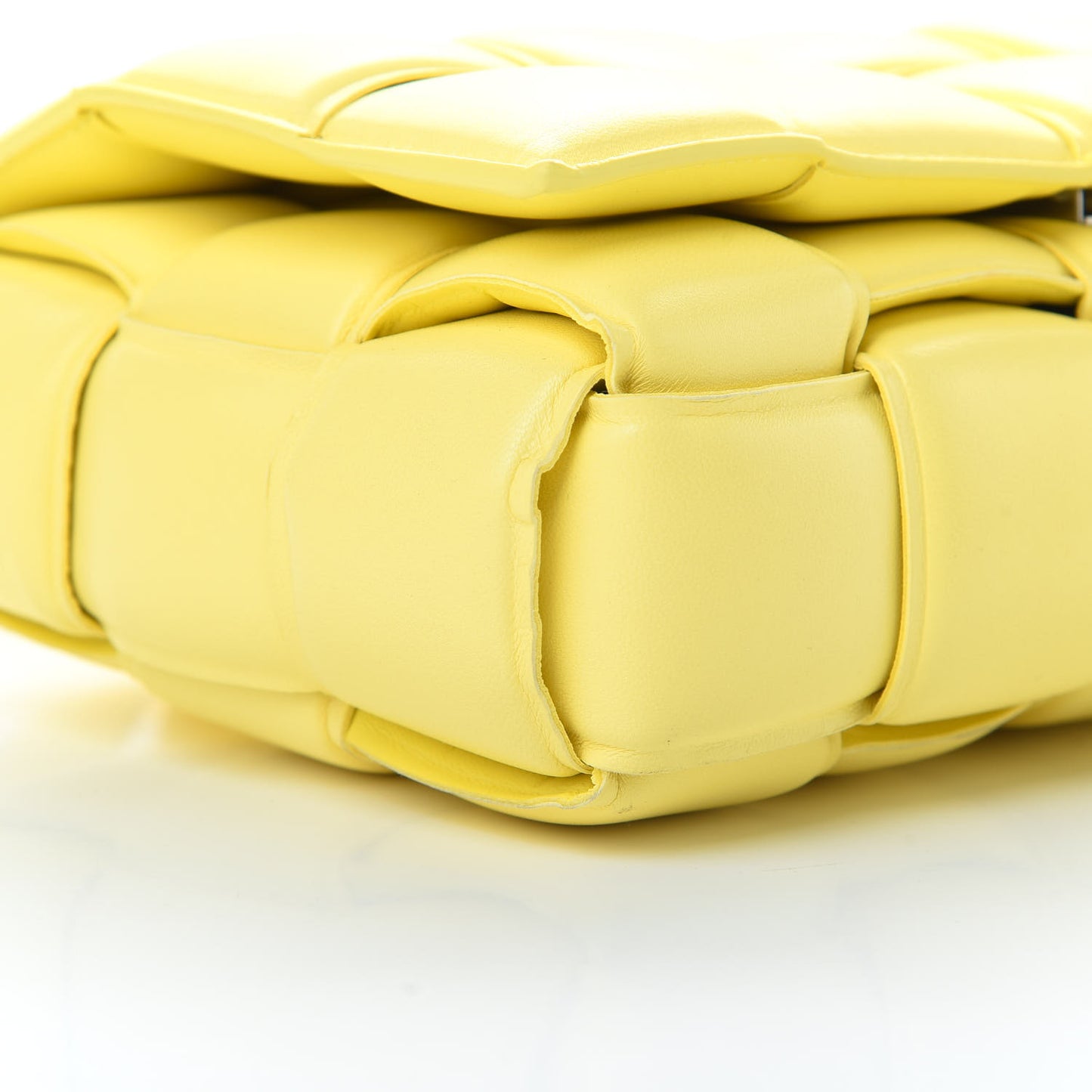 Nappa Maxi Intreccio Padded Cassette Crossbody Bag Sherbert