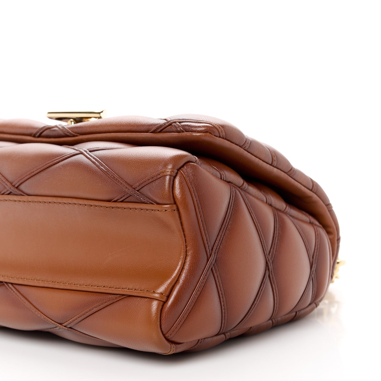 Lambskin Malletage Top Handle GO-14 MM Tan