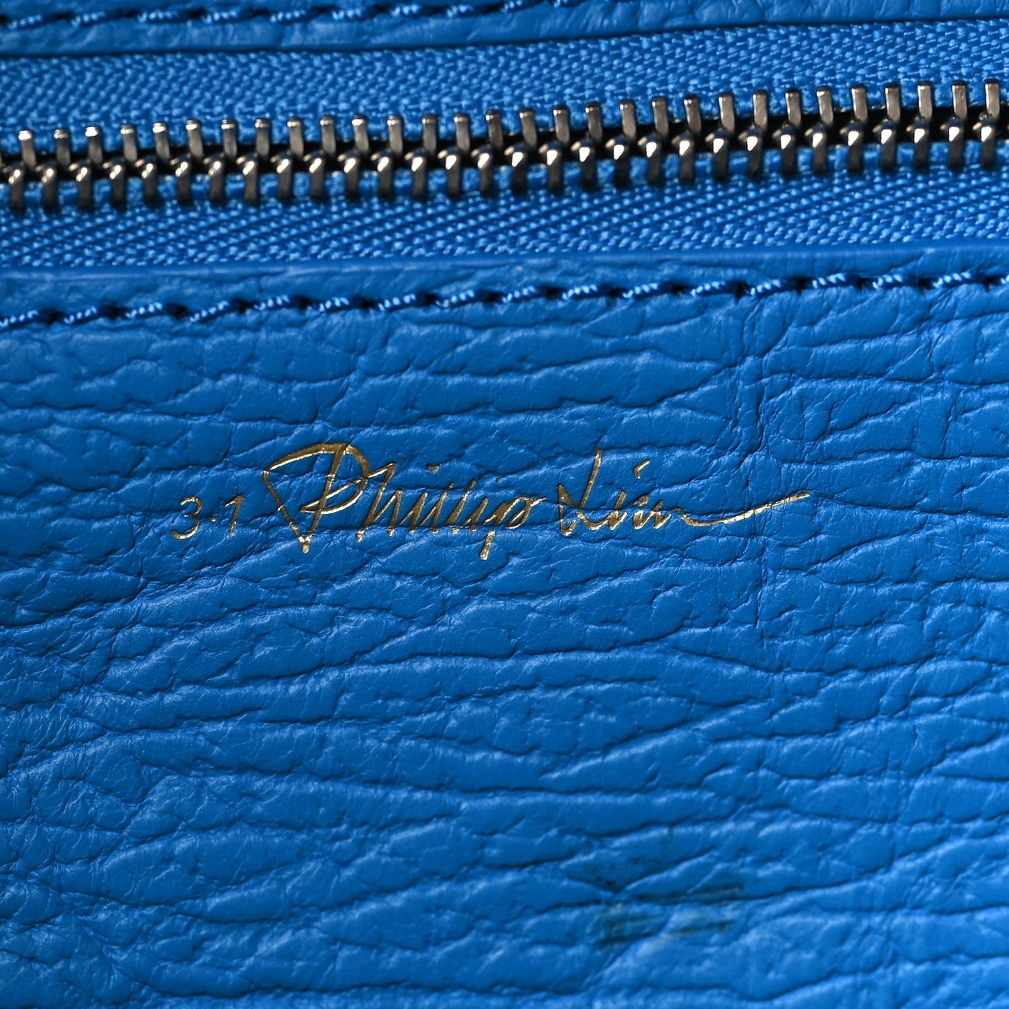 Textured Calfskin Large Pashli Satchel Cobalt